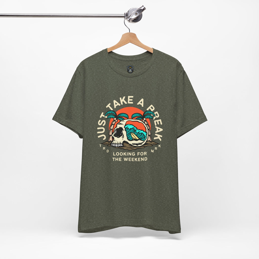 Beach Vibe Tee: 'Just Take a Peak' Graphic T-Shirt, Casual Wear, Summer Style