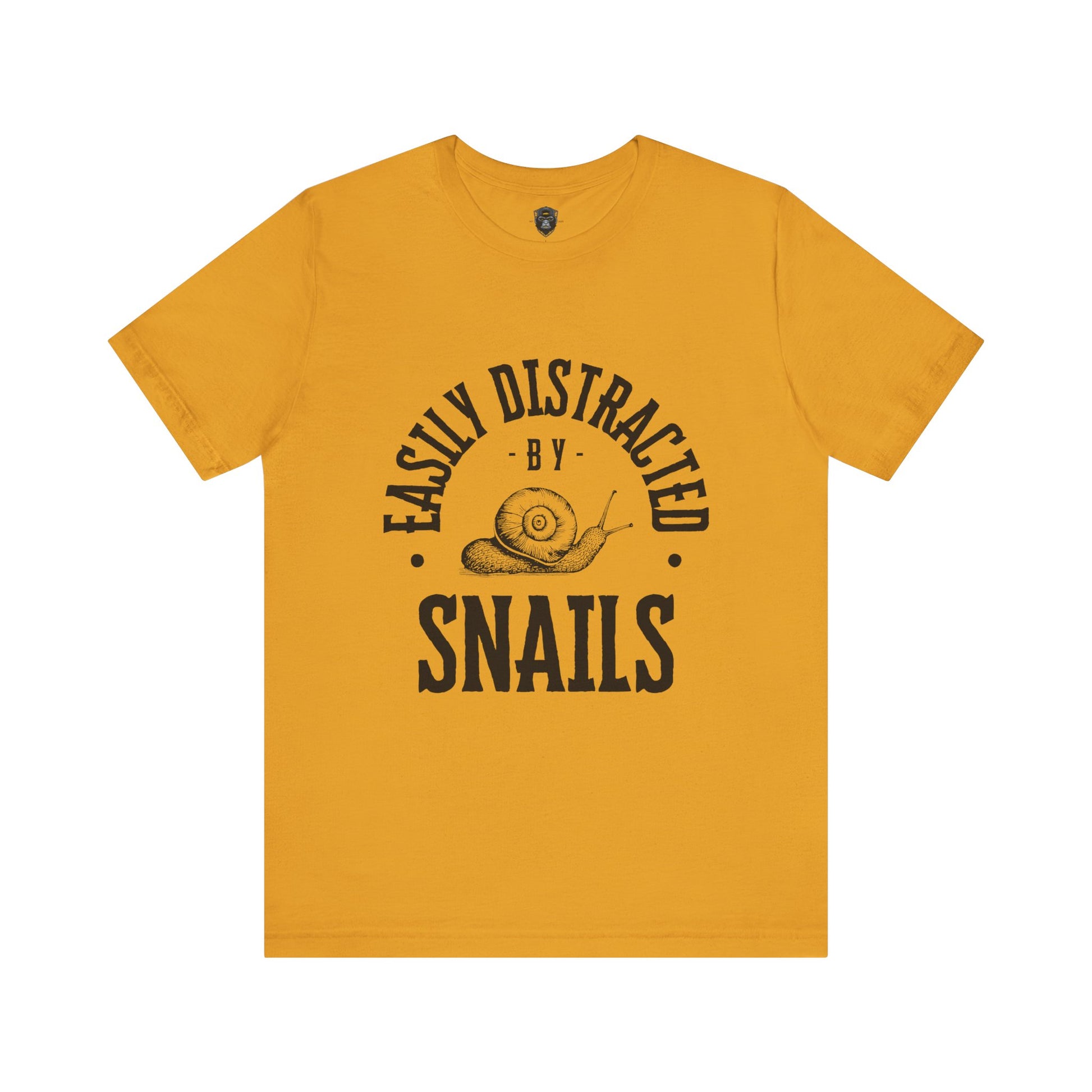 Easily Distracted by Snails Tee, Relaxed Graphic T-Shirt, Snail Lover Gift
