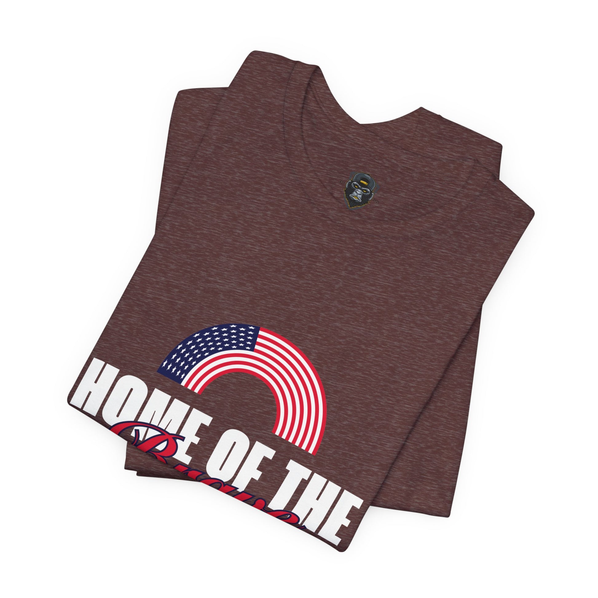 Patriotic Graphic Tee – Home of the Brave, Casual Shirt, Independence Day Gift