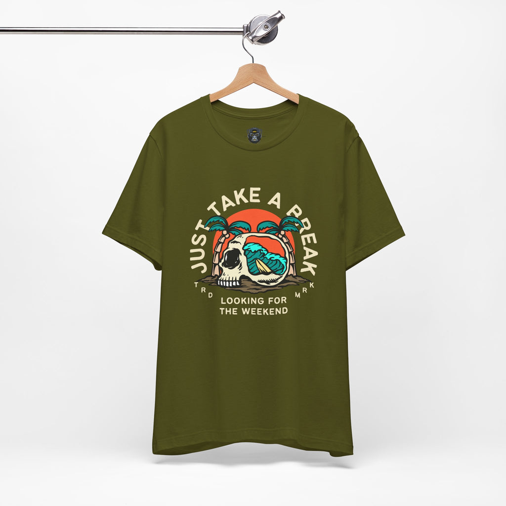 Beach Vibe Tee: 'Just Take a Peak' Graphic T-Shirt, Casual Wear, Summer Style