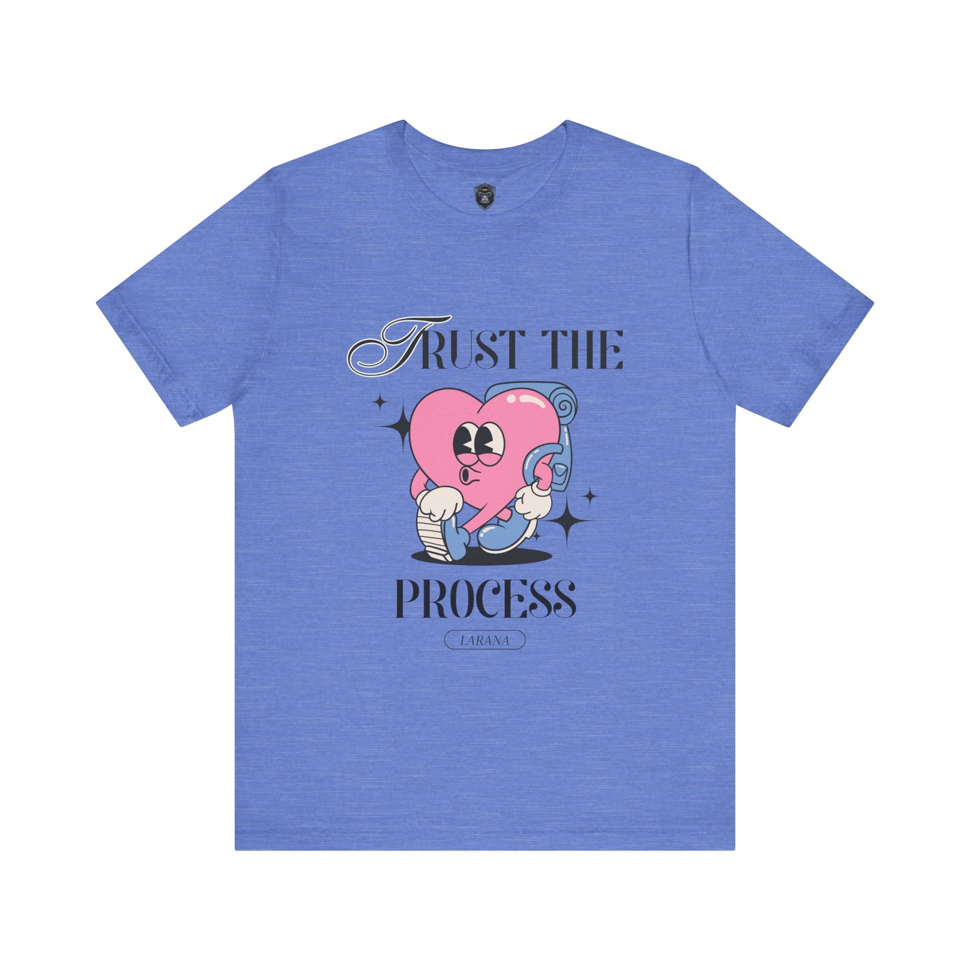 Trust The Process Heart T-Shirt, Motivational Graphic Tee, Unisex Short Sleeve Top