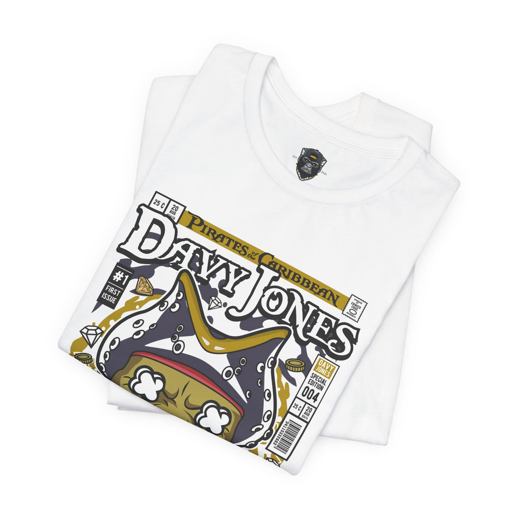 Davy Jones Graphic Tee | Unisex Jersey Short Sleeve Shirt, Pirate Themed Apparel