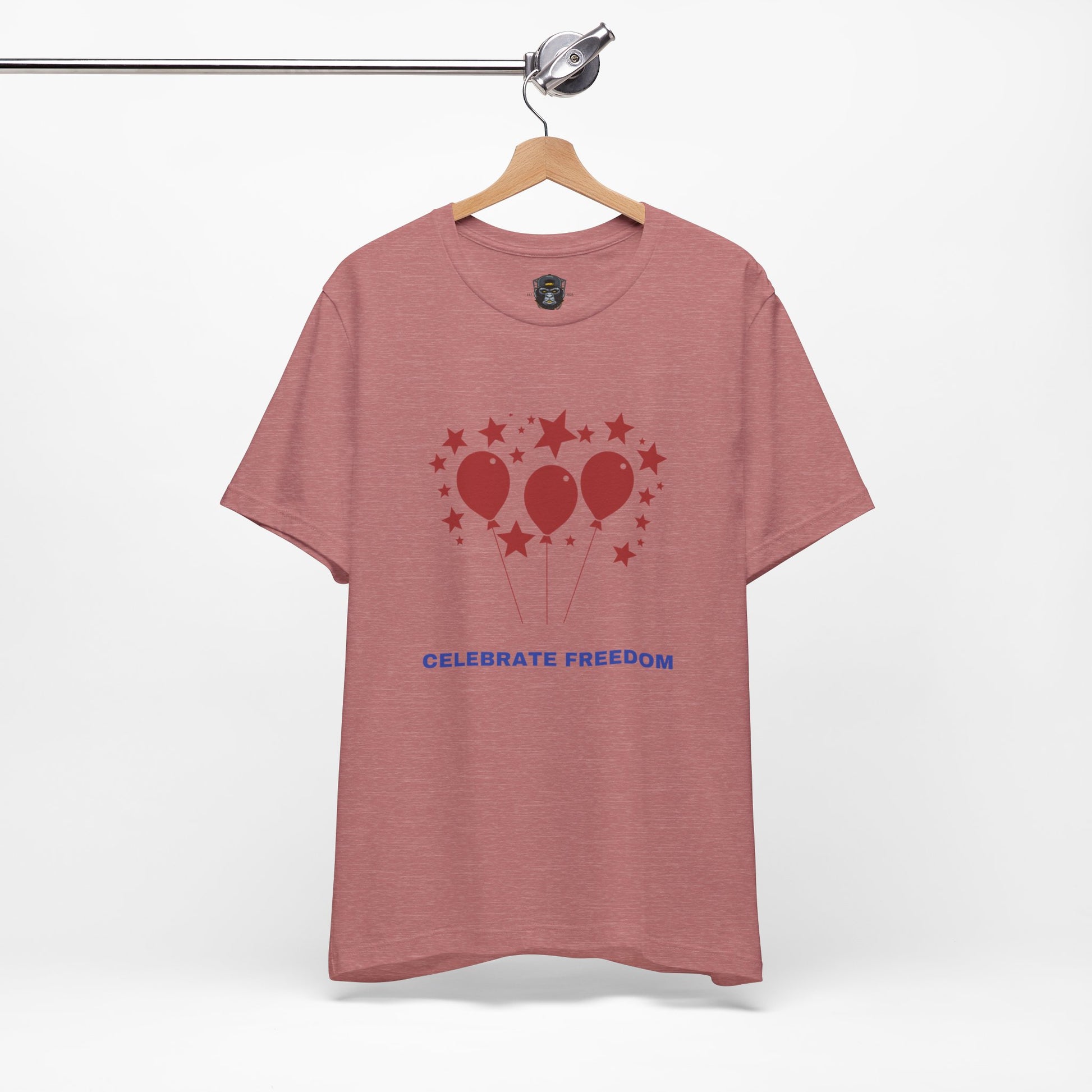 Celebrate Freedom Balloon Tee, Unisex Jersey Tee, July 4th Shirt, Party Wear