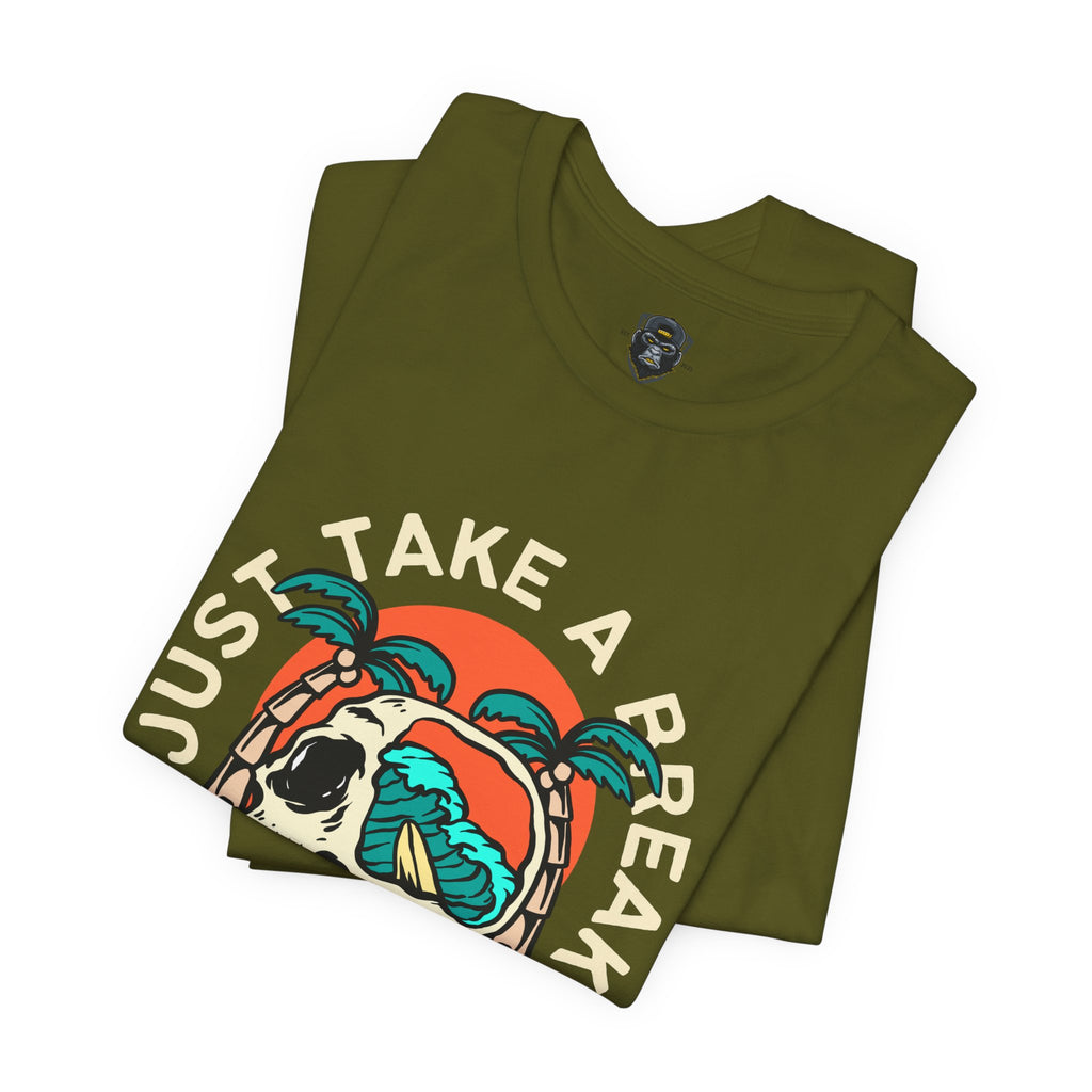 Beach Vibe Tee: 'Just Take a Peak' Graphic T-Shirt, Casual Wear, Summer Style