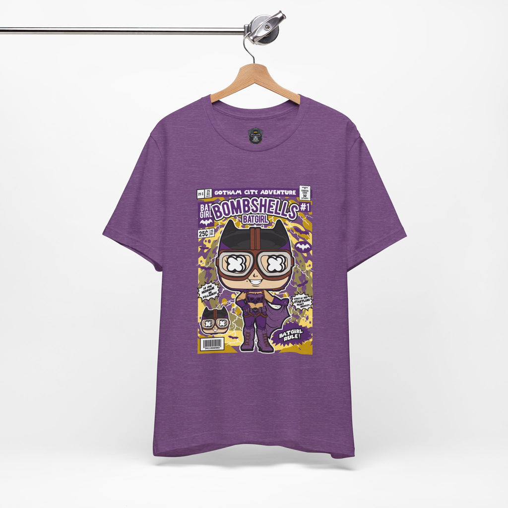 Comic-Inspired Batgirl Tee, Perfect for Superhero Fans, Gifts for Birthdays, Casual Wear
