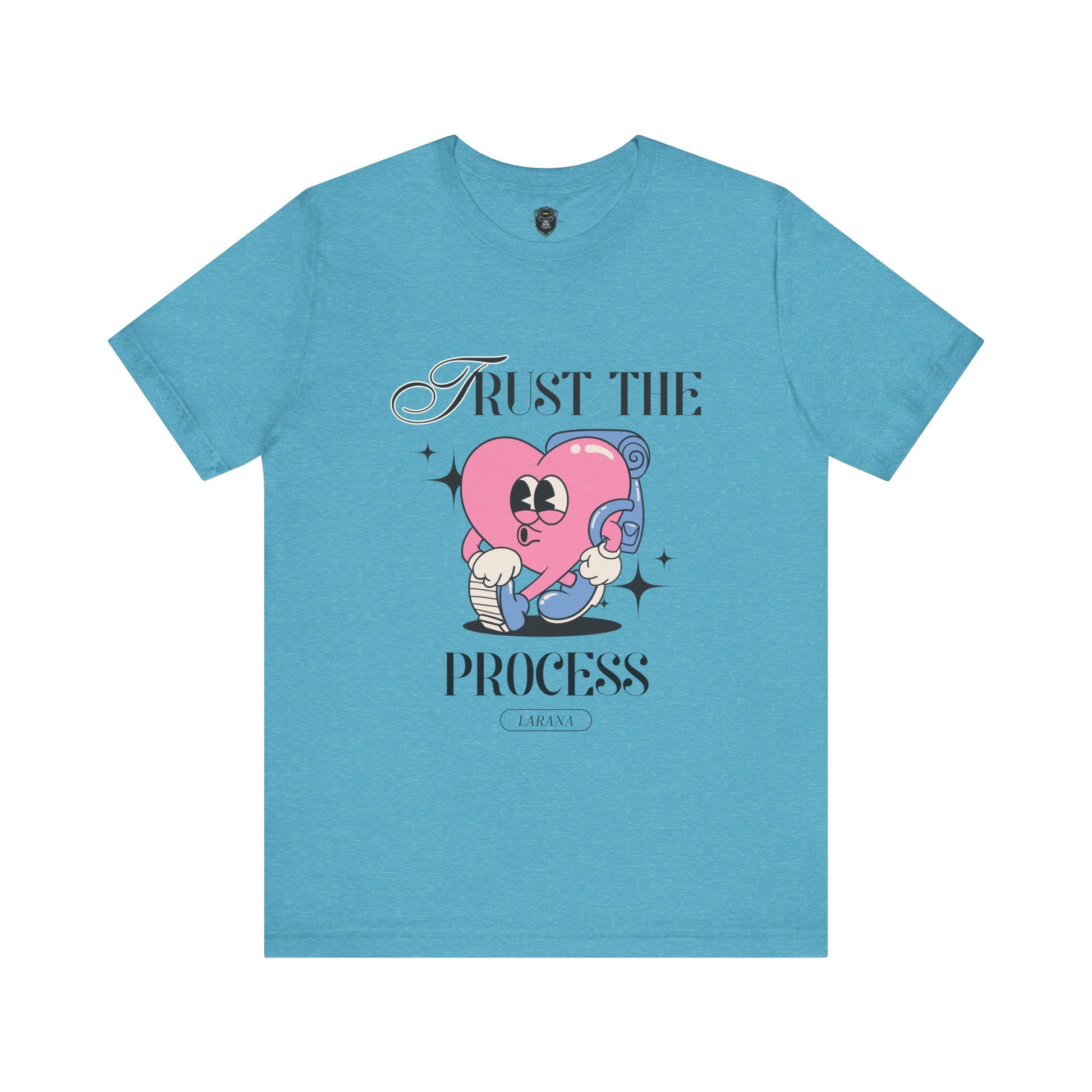Trust The Process Heart T-Shirt, Motivational Graphic Tee, Unisex Short Sleeve Top