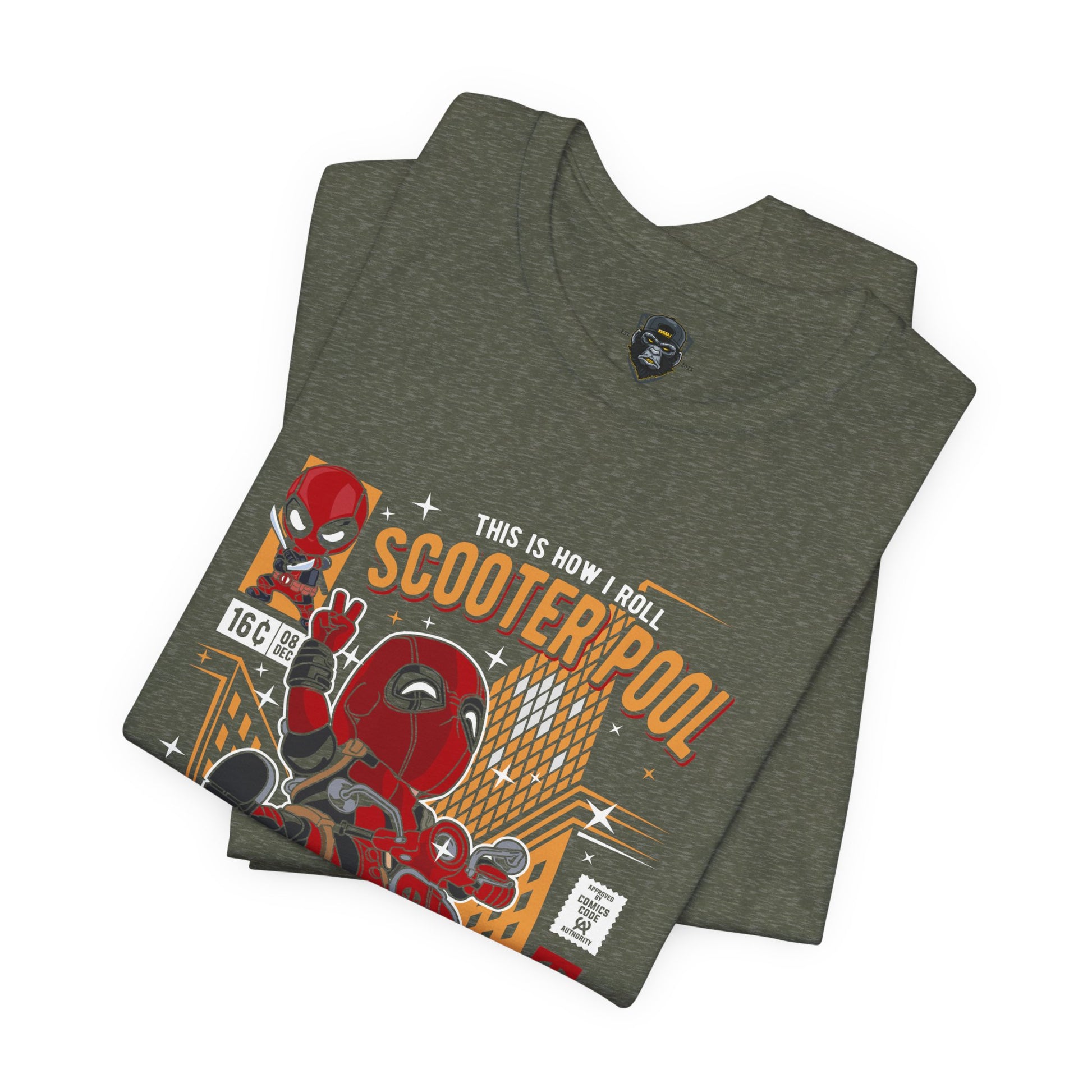 Retro Scooter Pool Tee, Unisex Jersey T-Shirt, Vintage Motorcycle Shirt, Gift for Him/Her