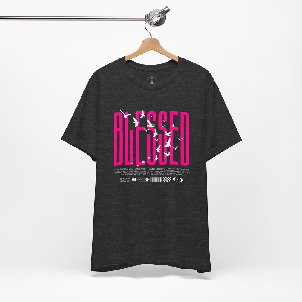 Blessed Short Sleeve Tee, Motivational T-Shirt, Casual Wear, Gift for Her