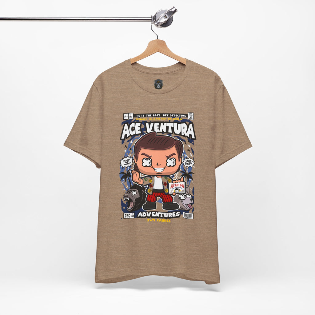 Ace Ventura Adventures Tee, Funny Graphic T-Shirt, Unisex Short Sleeve Tee, Pet Lover Gift