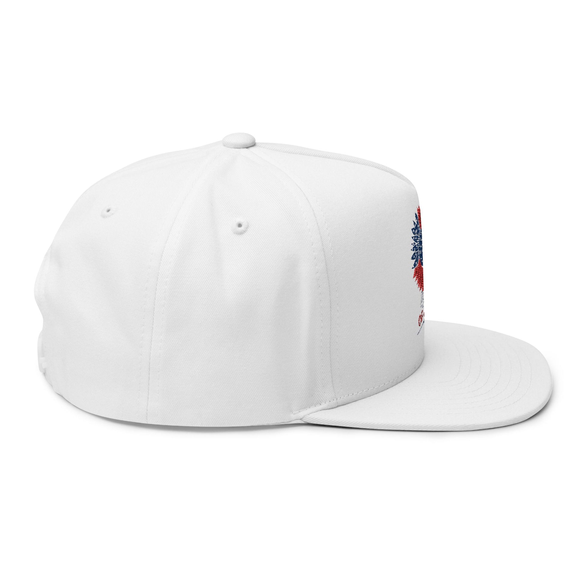 Patriotic Embroidered Flat Bill Cap | 4th of July | USA Flag Hat | Summer Outdoor Cap | Unisex Style | Trendy Headwear