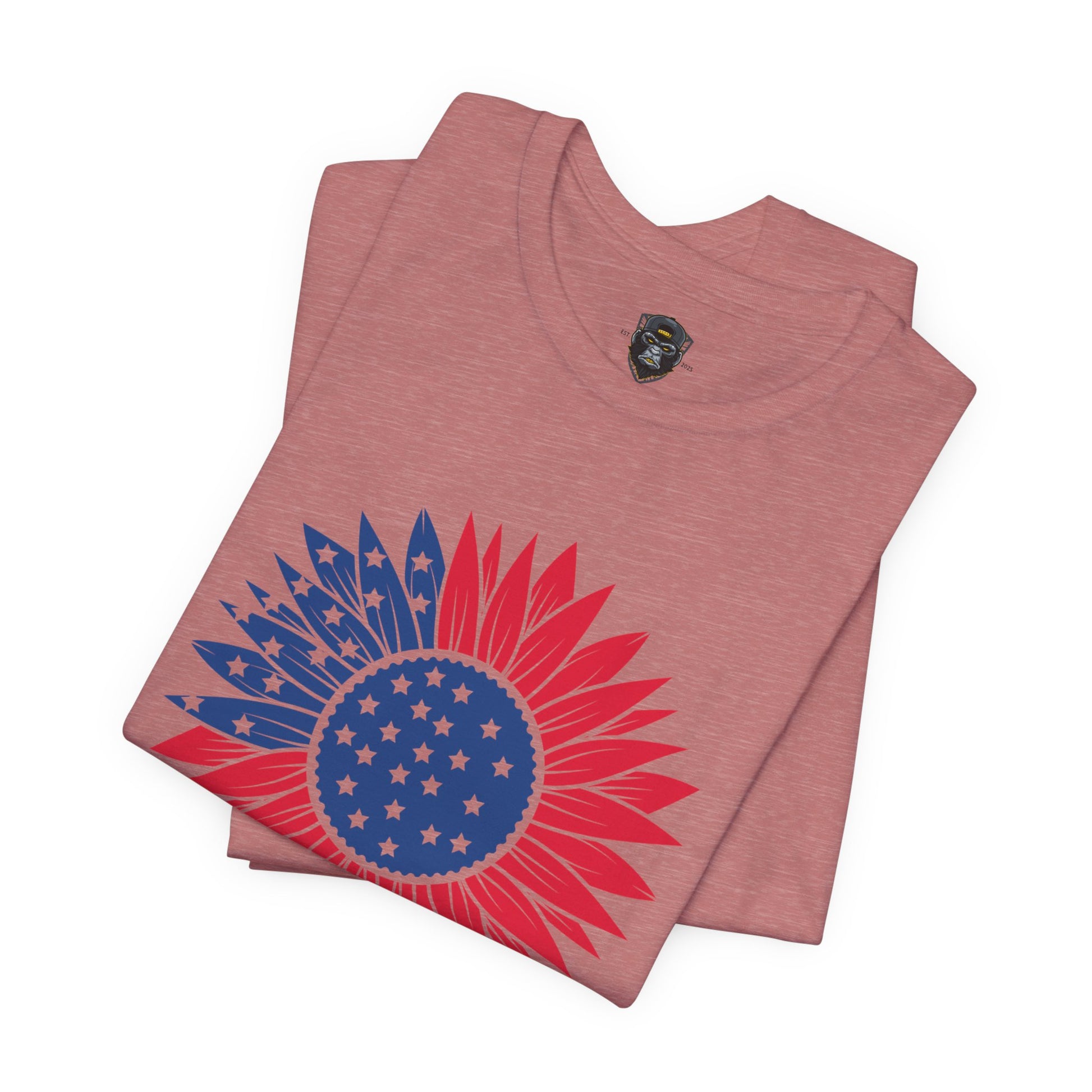 Patriotic Floral Tee, 4th of July T-Shirt, Unisex Graphic Shirt, Summer Festival Wear