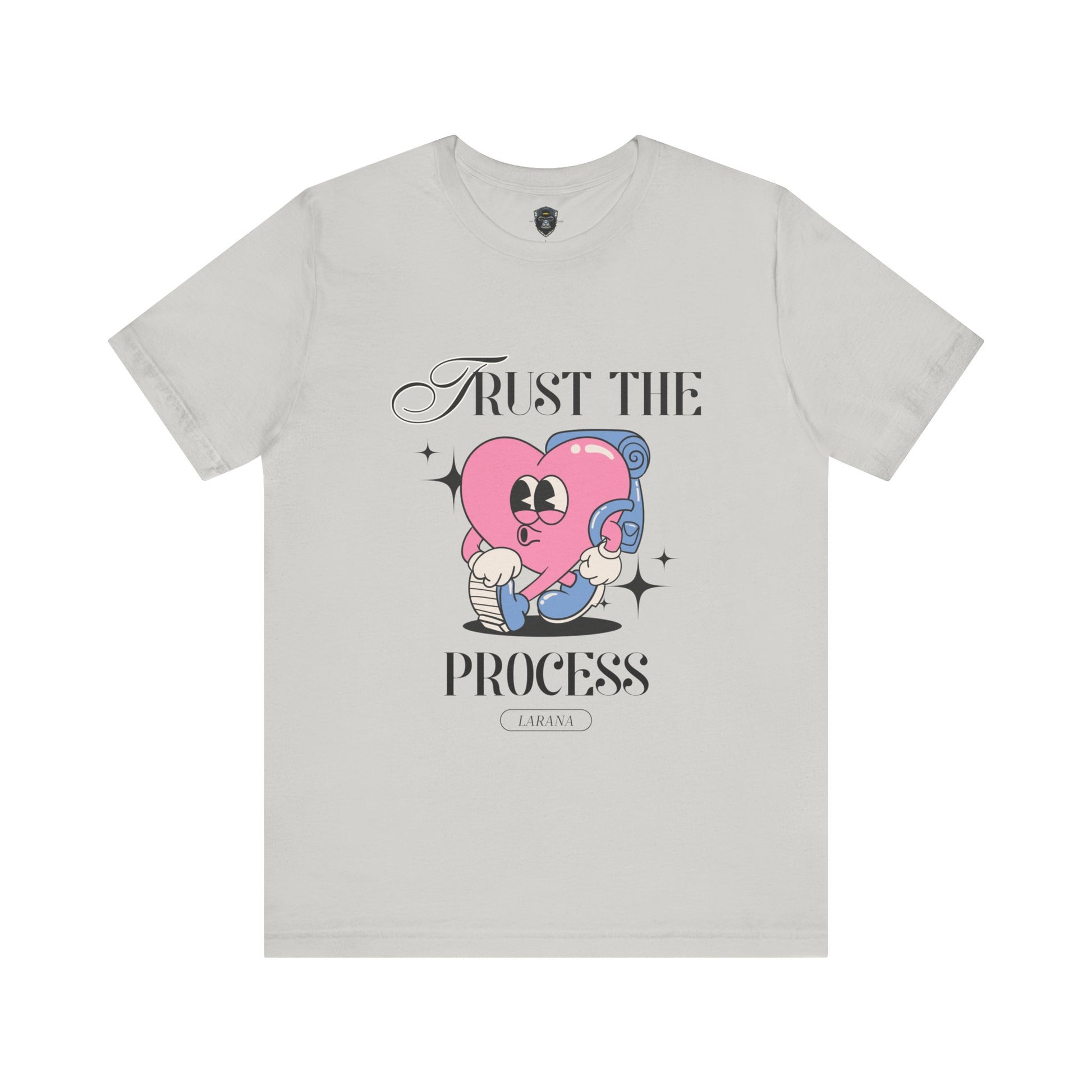 Trust The Process Heart T-Shirt, Motivational Graphic Tee, Unisex Short Sleeve Top