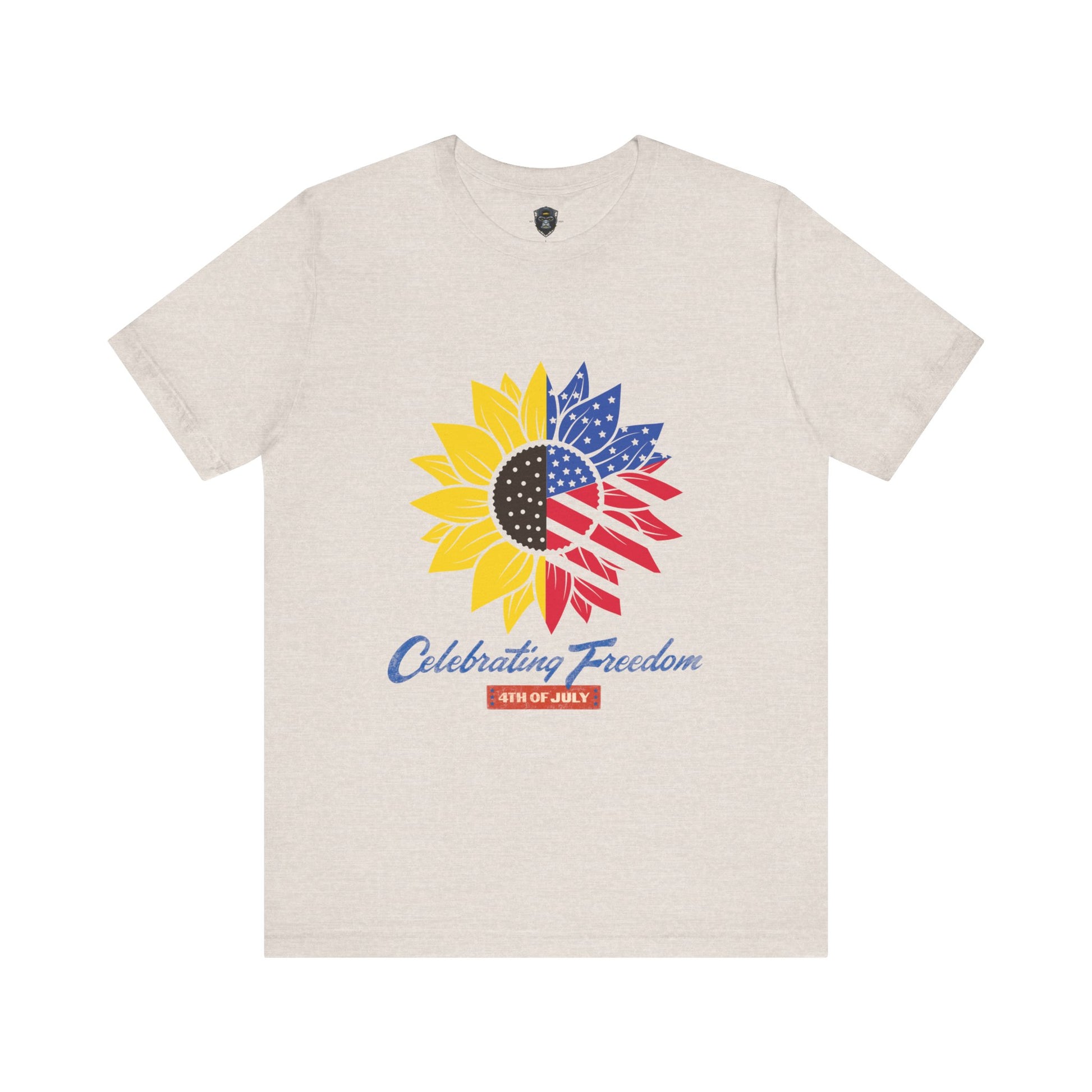 Patriotic Sunflower Tee, Celebrate Freedom T-Shirt, 4th of July Shirt, Unisex Independence Day Top
