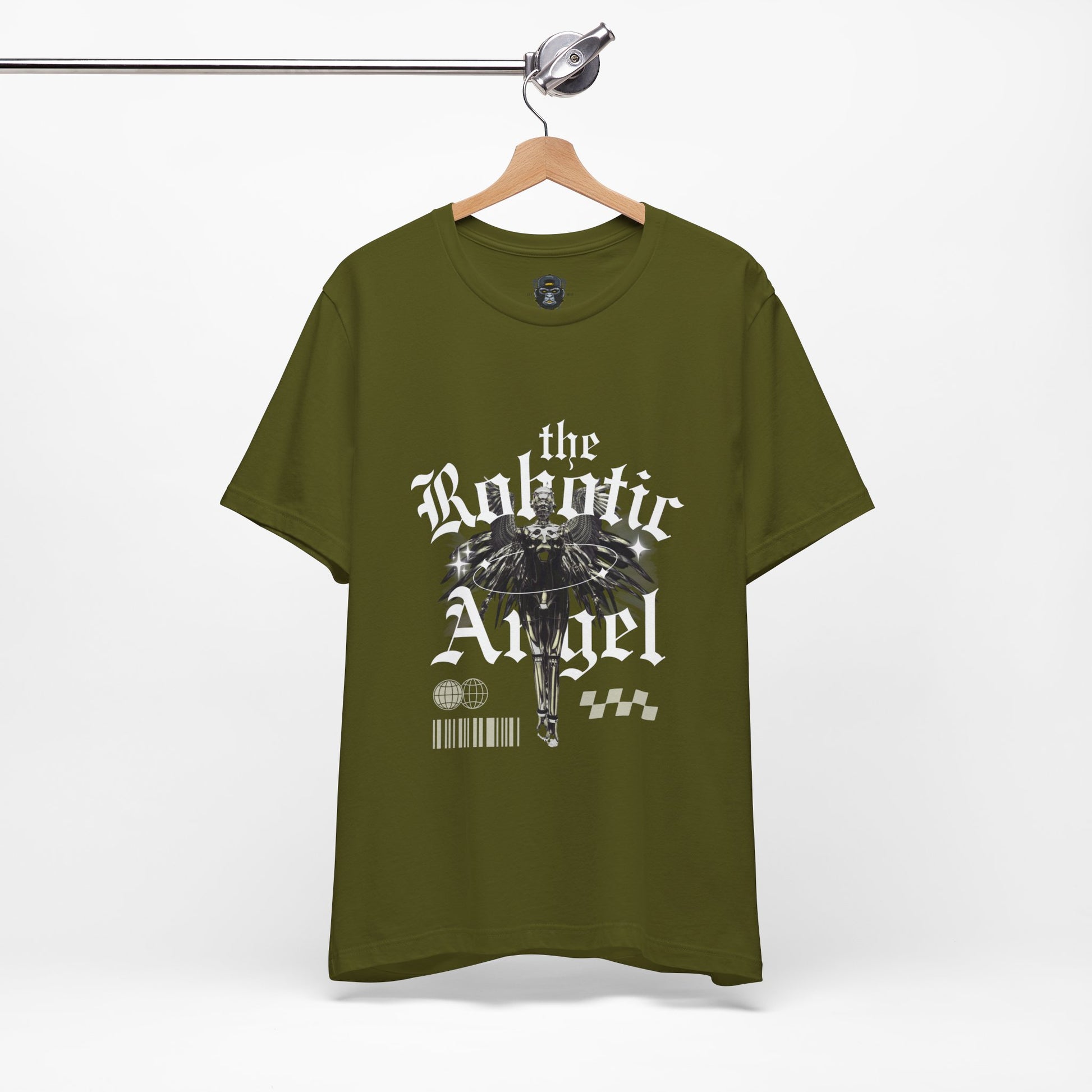 Gothic Graphic Tee - The Robotic Angel, Fashion Shirt, Edgy Streetwear