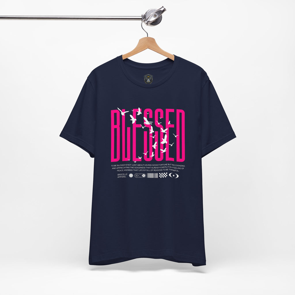 Blessed Short Sleeve Tee, Motivational T-Shirt, Casual Wear, Gift for Her