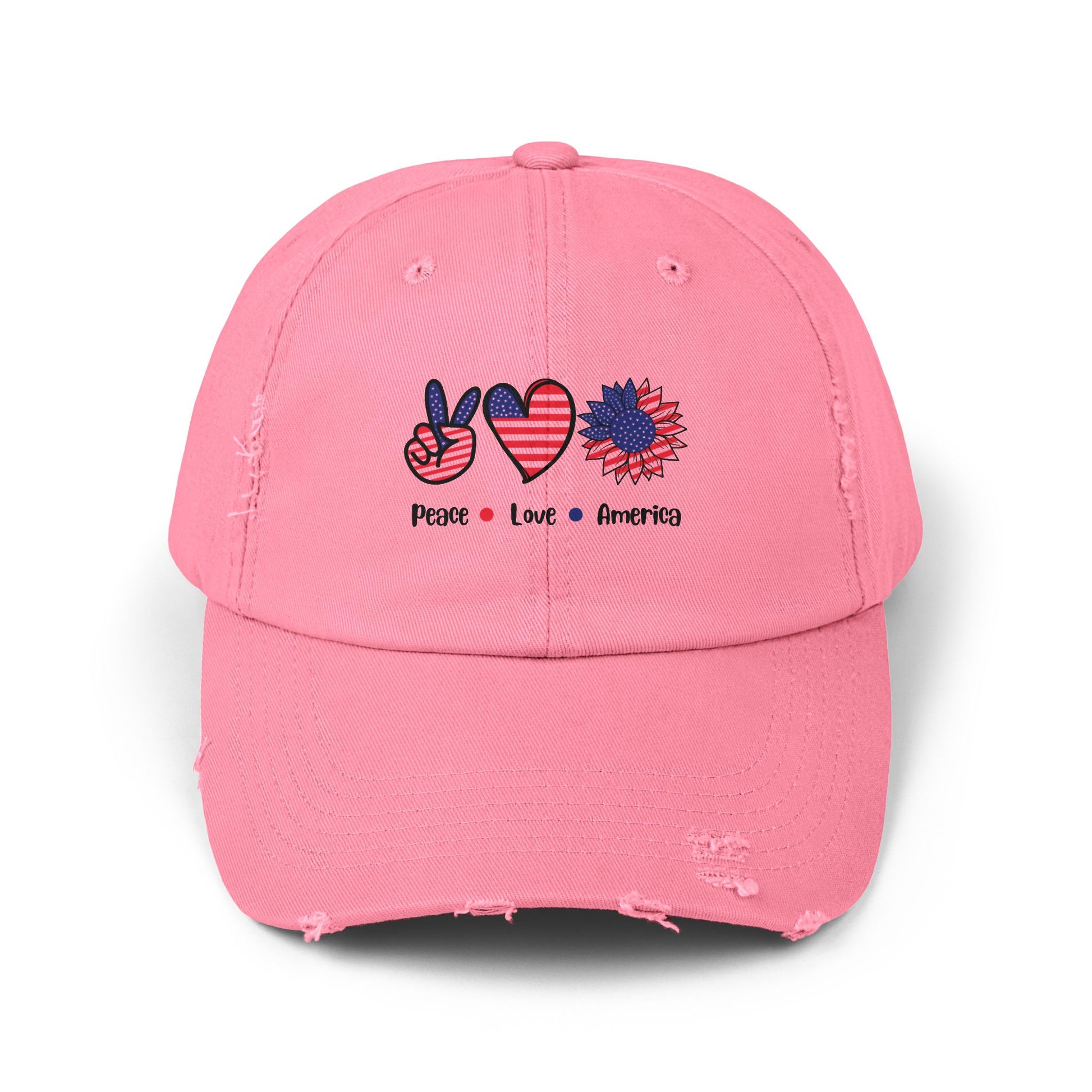 Unisex Distressed Cap with Heart Design, Trendy Hat, Casual Accessory, Gift for Him/Her, Summer Style, Everyday Wear