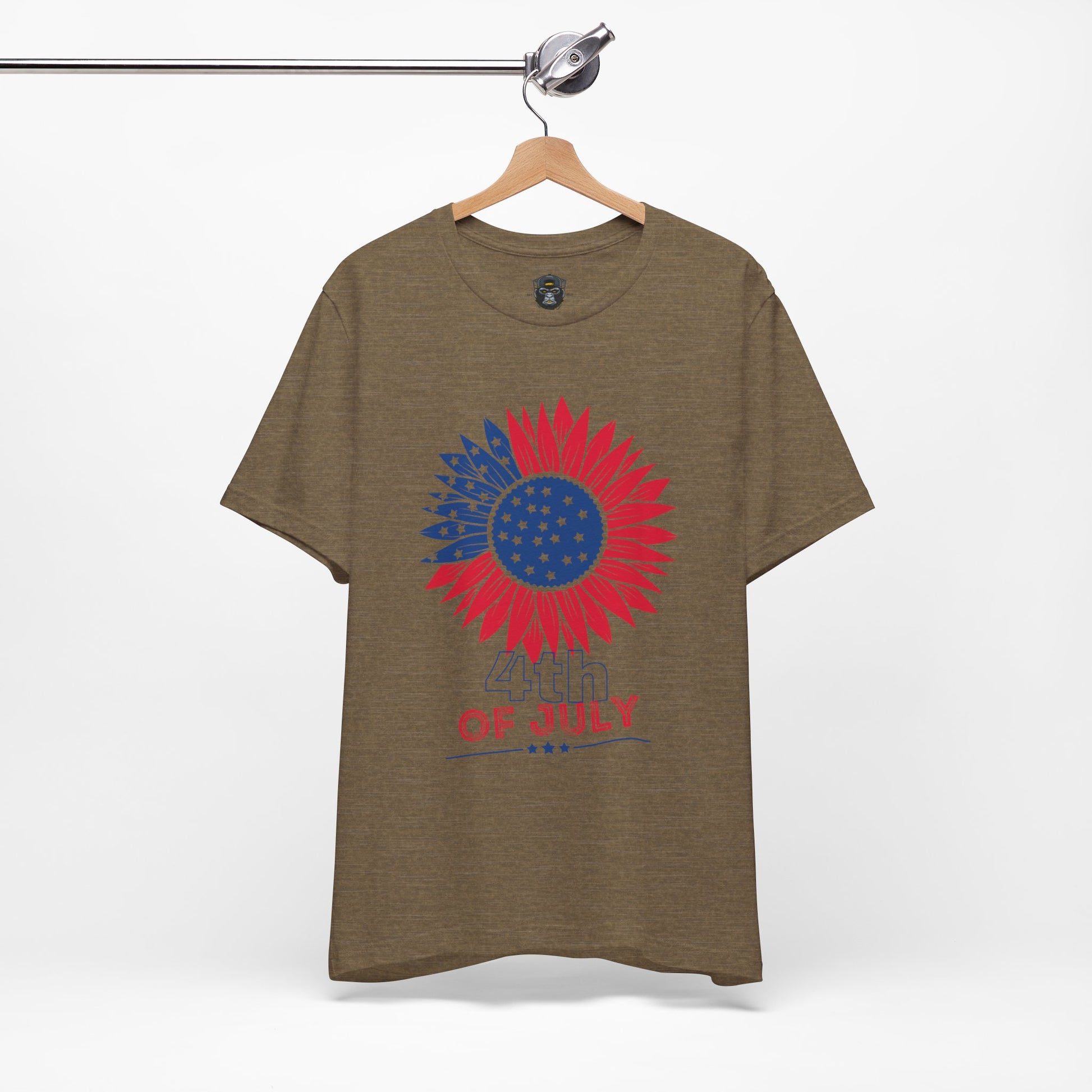 Patriotic Floral Tee, 4th of July T-Shirt, Unisex Graphic Shirt, Summer Festival Wear