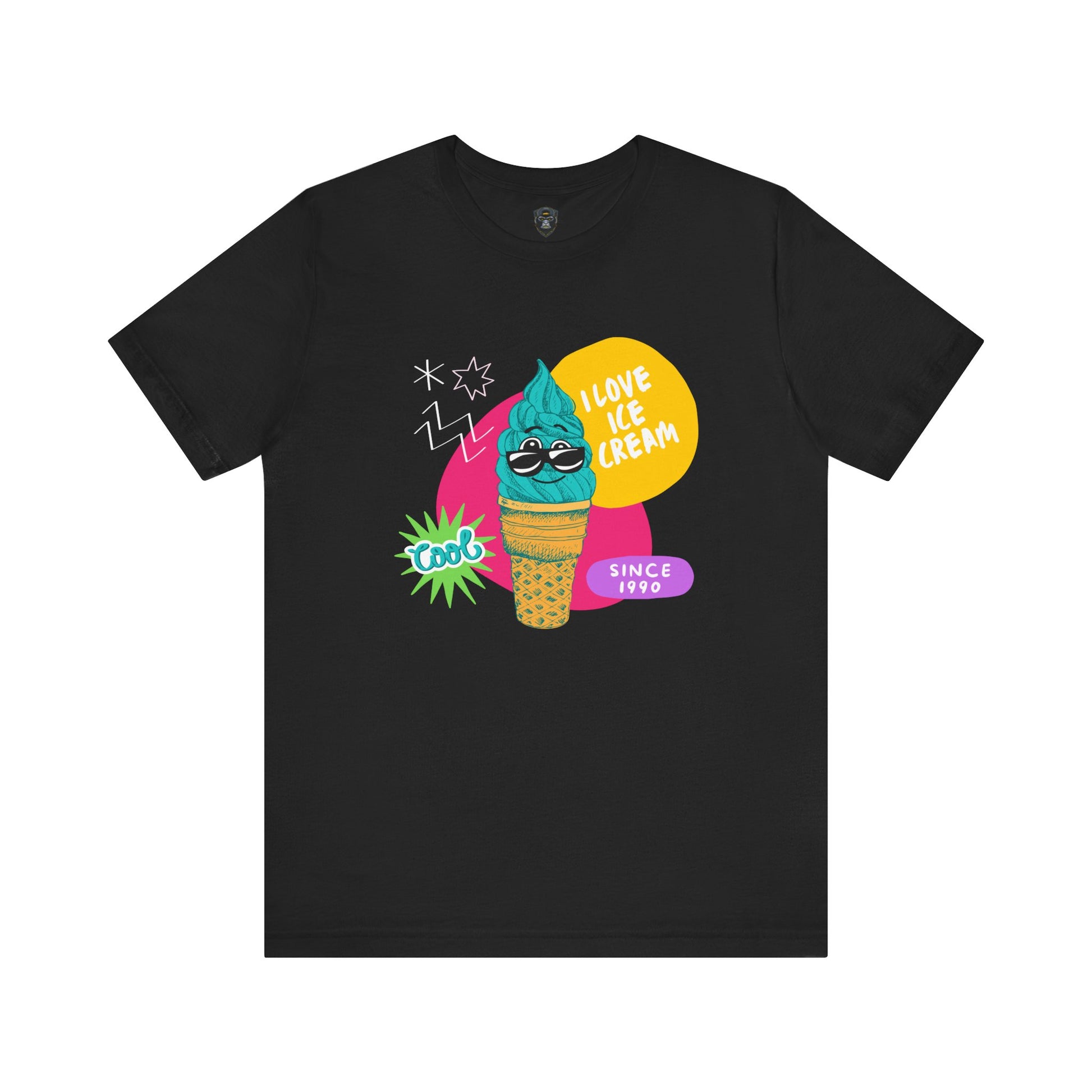 I Love Ice Cream Jersey Tee, Cool Summer Shirt, Fun Graphic Tee, Ice Cream Lover Gift
