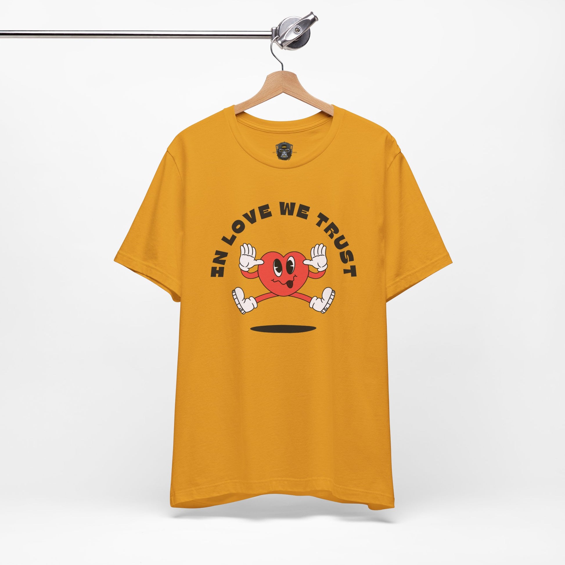 Fun Heart Graphic Tee - In Love We Trust T-Shirt, Valentine's Day Gift
