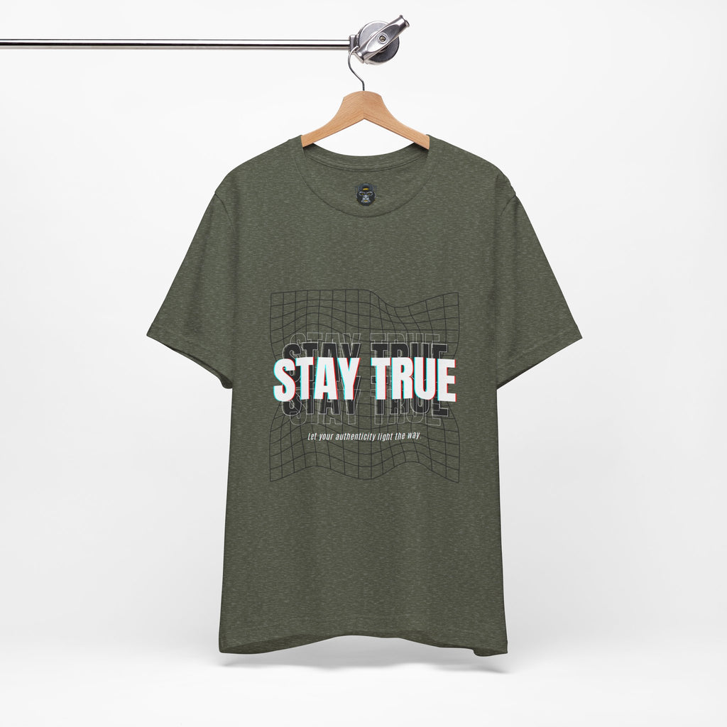 Stay True Jersey Tee, Motivational Graphic Shirt, Trendy Gift for Teens
