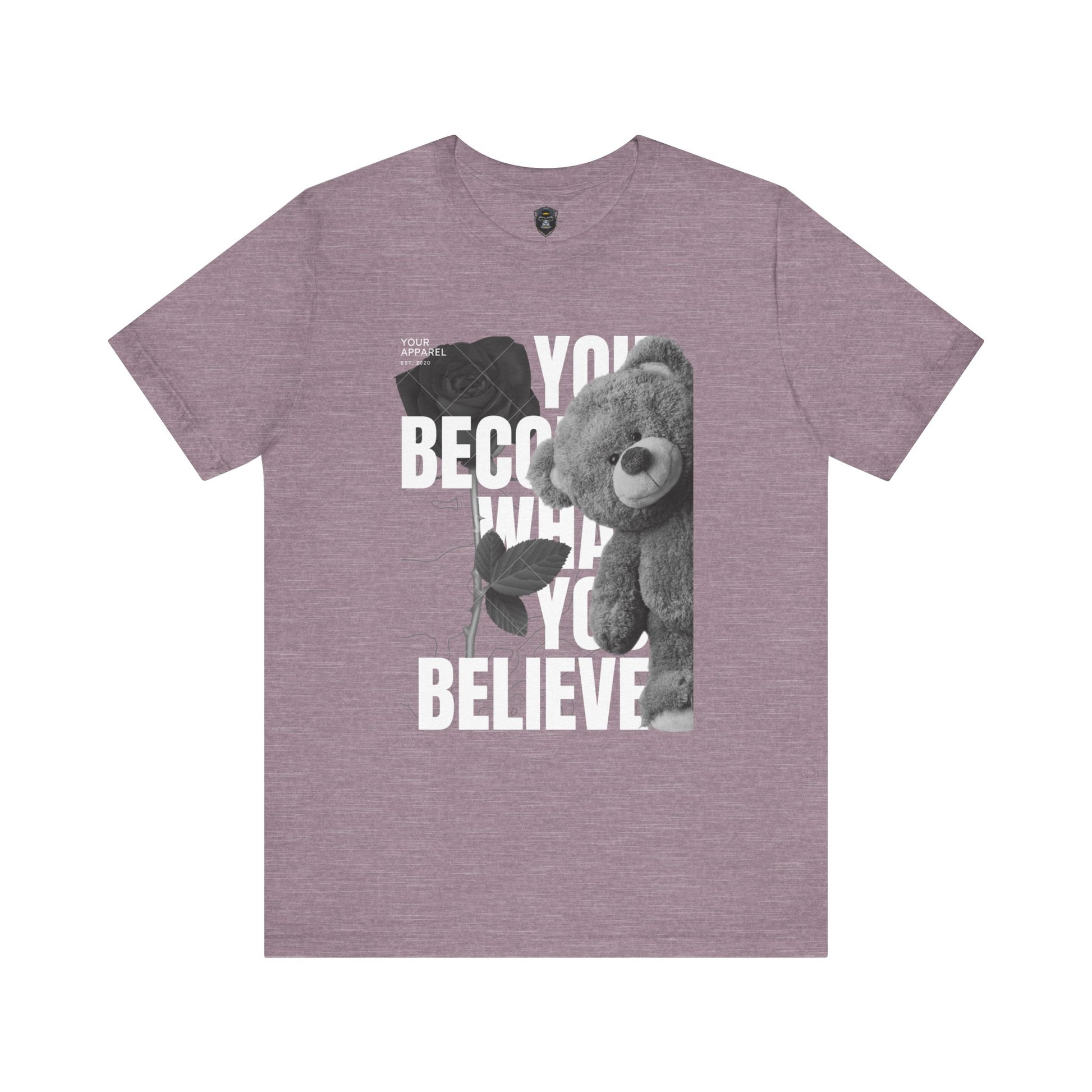 Motivational Teddy Bear Tee, Perfect Gift for Friends, Casual Wear, Everyday Style