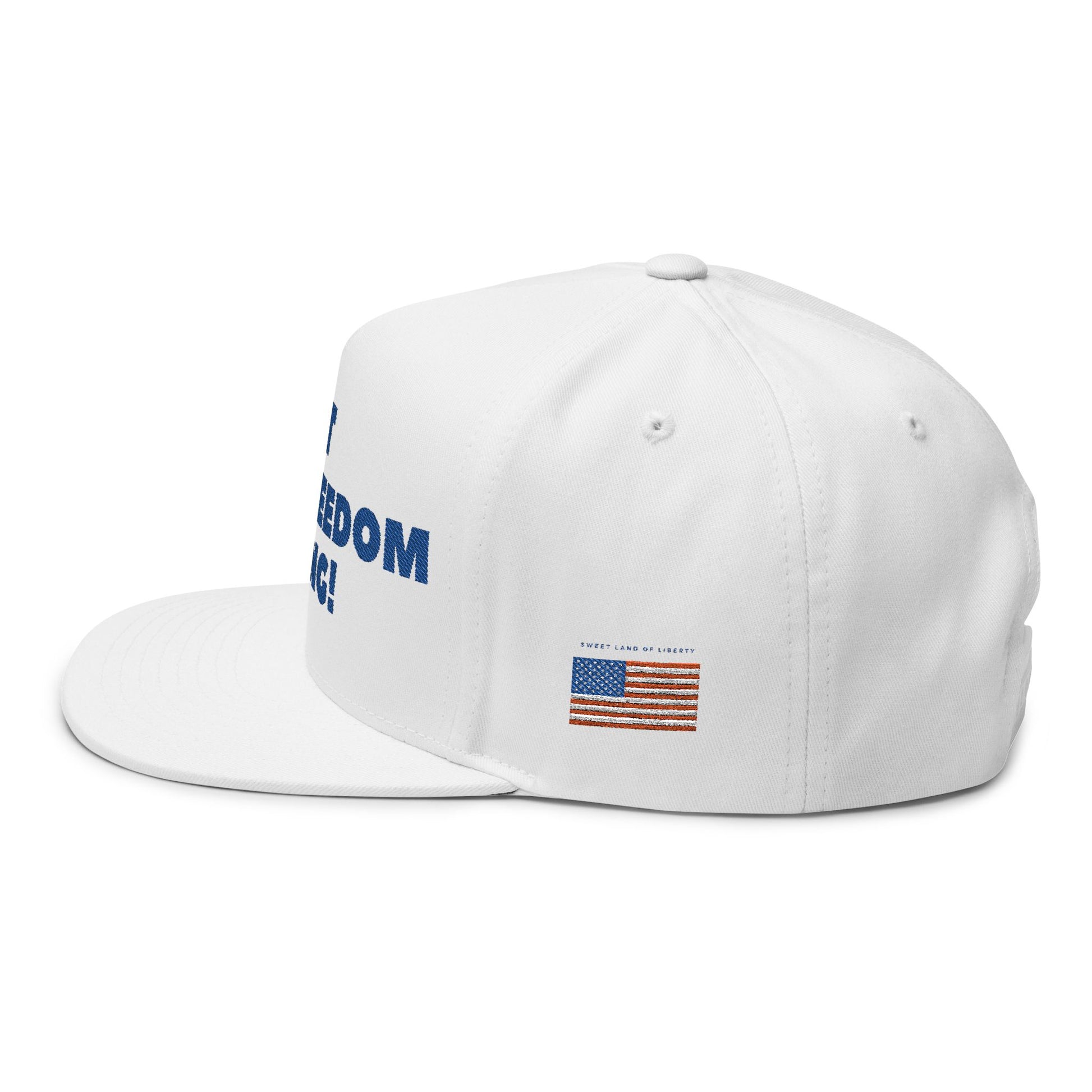 Patriotic Flat Bill Cap - 'Let Freedom Ring!' Hat for Independence Day, Gifts for Veterans, USA Pride Gear, Summer Accessories, [...]