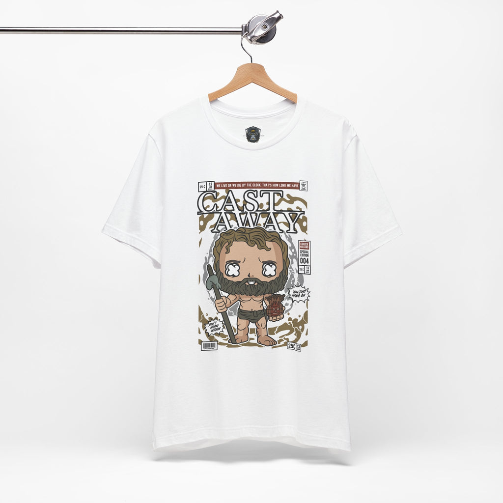 Cast Away Graphic Tee, Fun Movie T-Shirt, Casual Wear, Gift for Movie Lovers