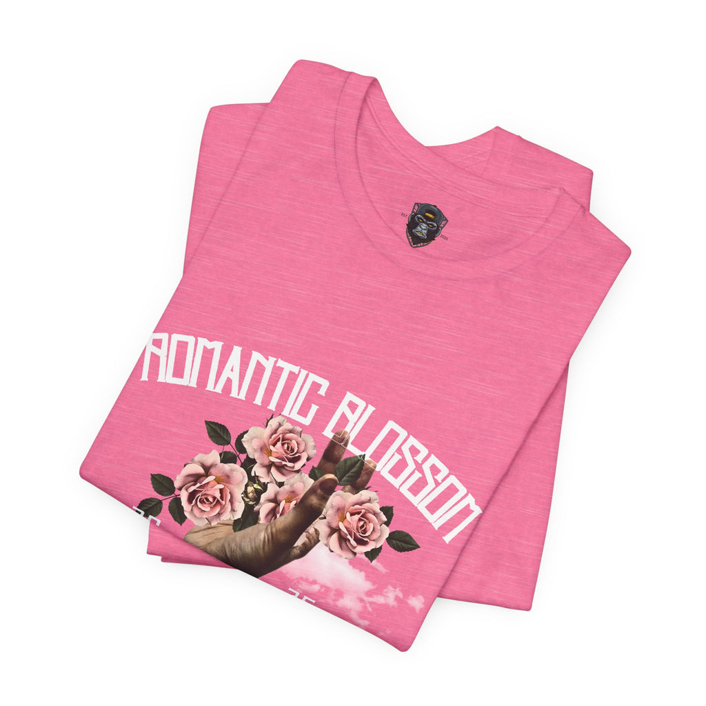 Romantic Blossom Jersey Tee, Trendy Graphic Tee, Floral T-Shirt