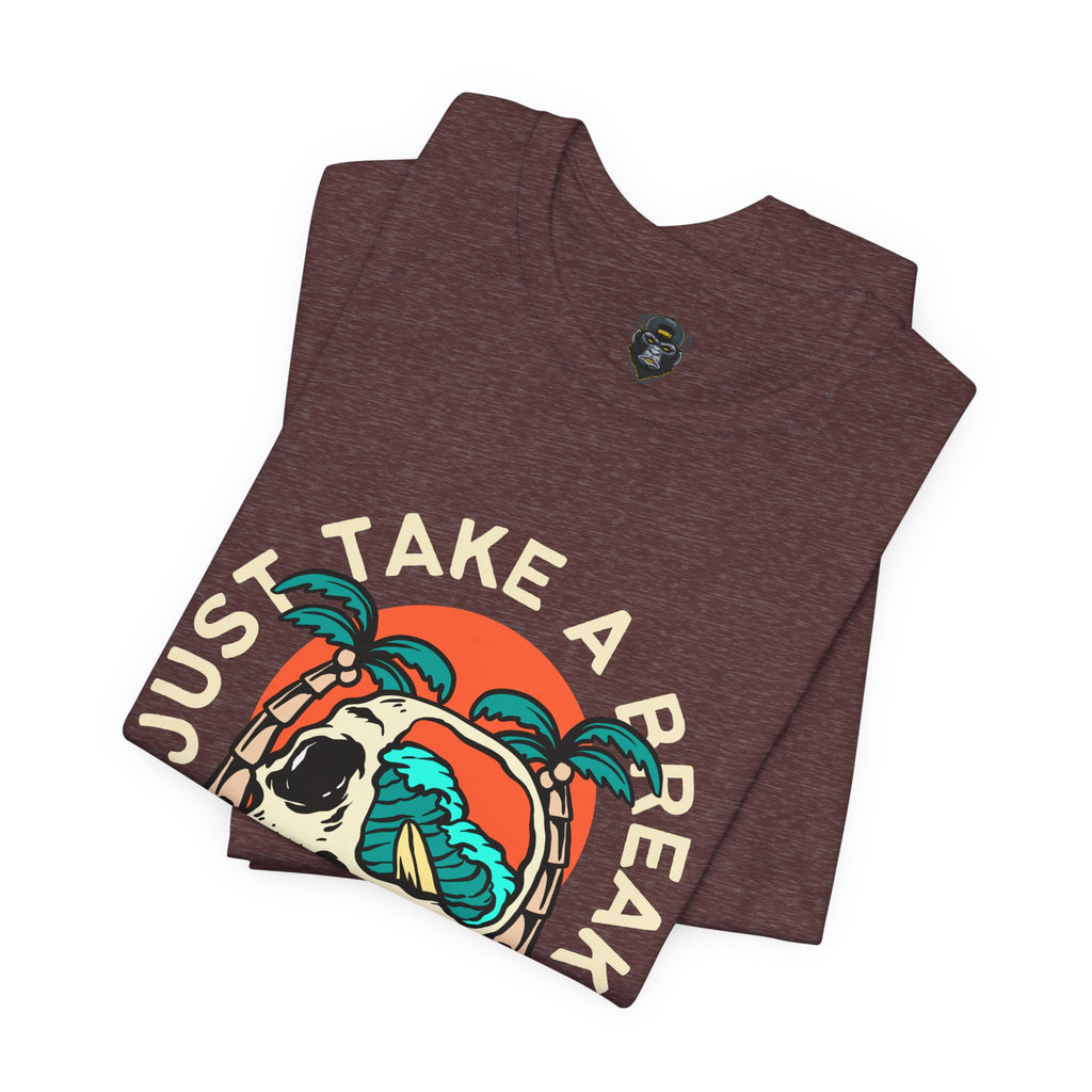 Beach Vibe Tee: 'Just Take a Peak' Graphic T-Shirt, Casual Wear, Summer Style