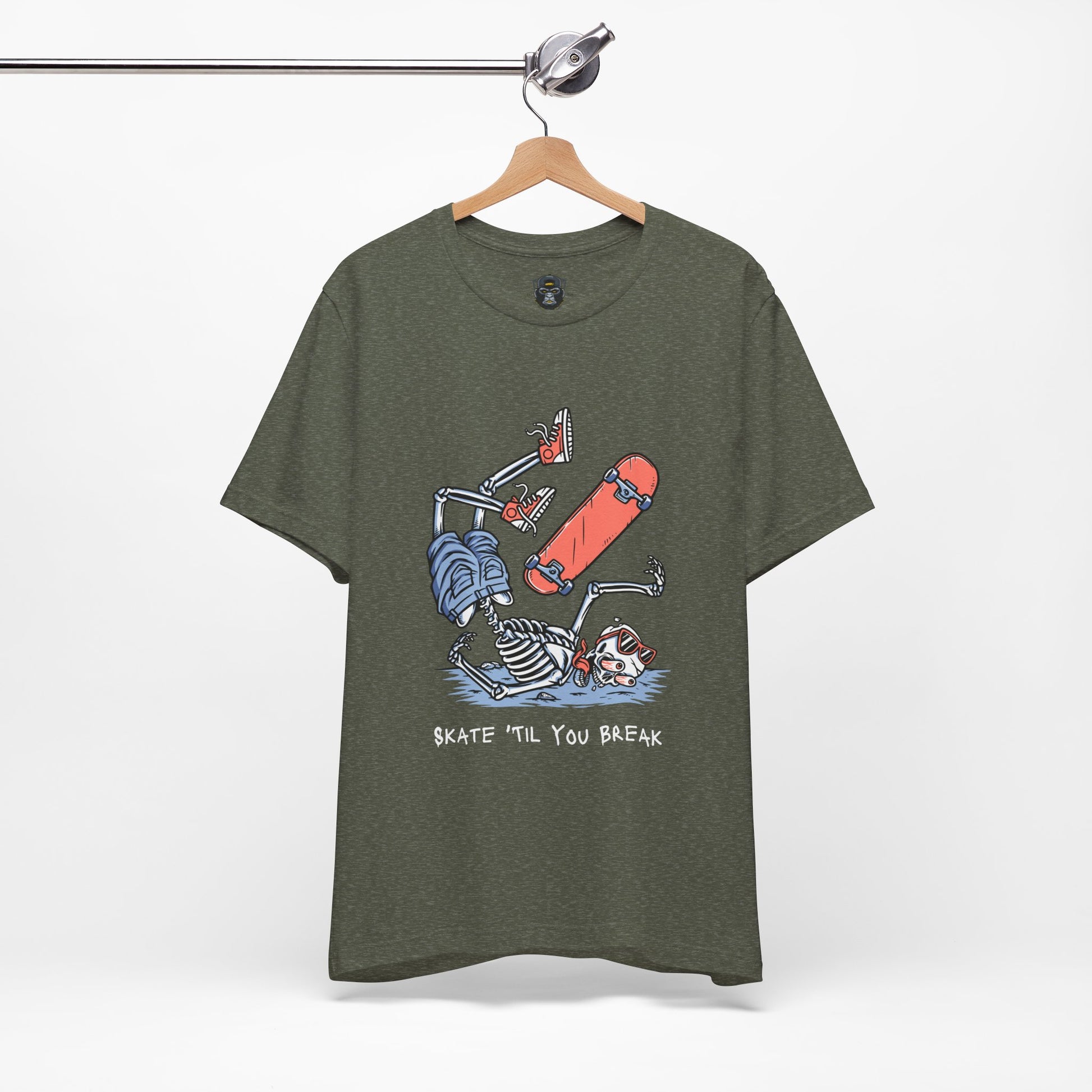 Skateboard Graphic Tee, Casual Streetwear Shirt, Cool Gift for Skaters
