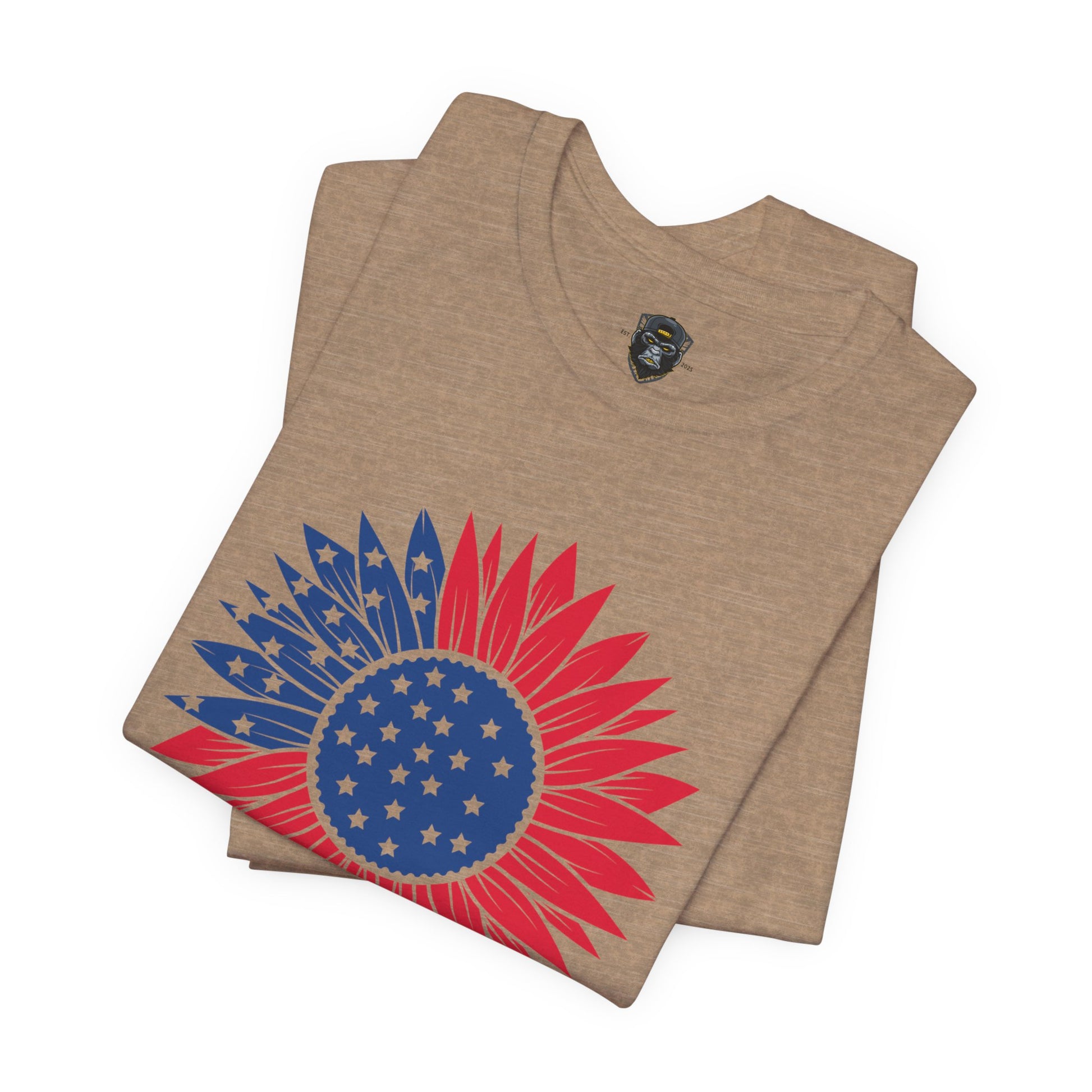 Patriotic Floral Tee, 4th of July T-Shirt, Unisex Graphic Shirt, Summer Festival Wear