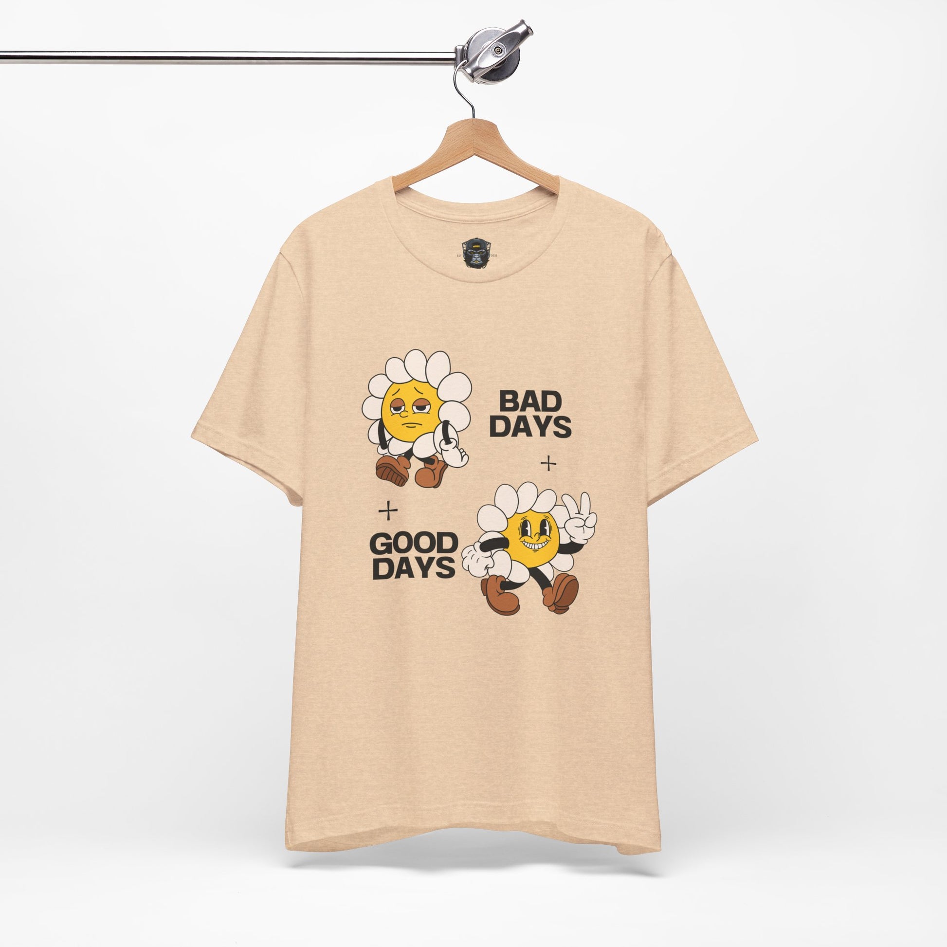 Sunflower Mood Tee - Bad Days + Good Days, Feel-Good Shirt, Casual Wear