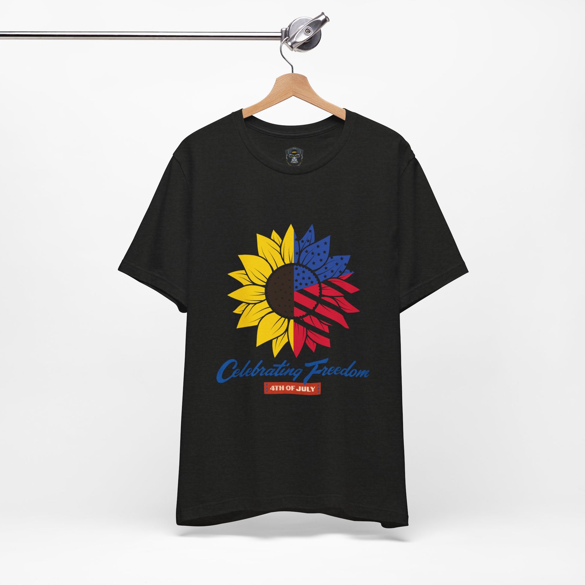 Patriotic Sunflower Tee, Celebrate Freedom T-Shirt, 4th of July Shirt, Unisex Independence Day Top