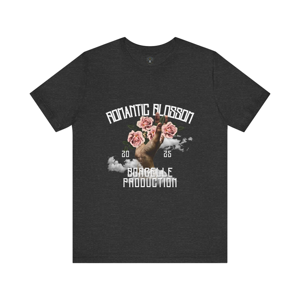 Romantic Blossom Jersey Tee, Trendy Graphic Tee, Floral T-Shirt