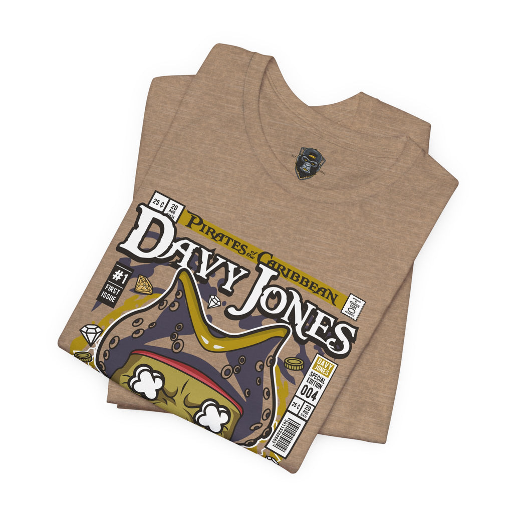 Davy Jones Graphic Tee | Unisex Jersey Short Sleeve Shirt, Pirate Themed Apparel