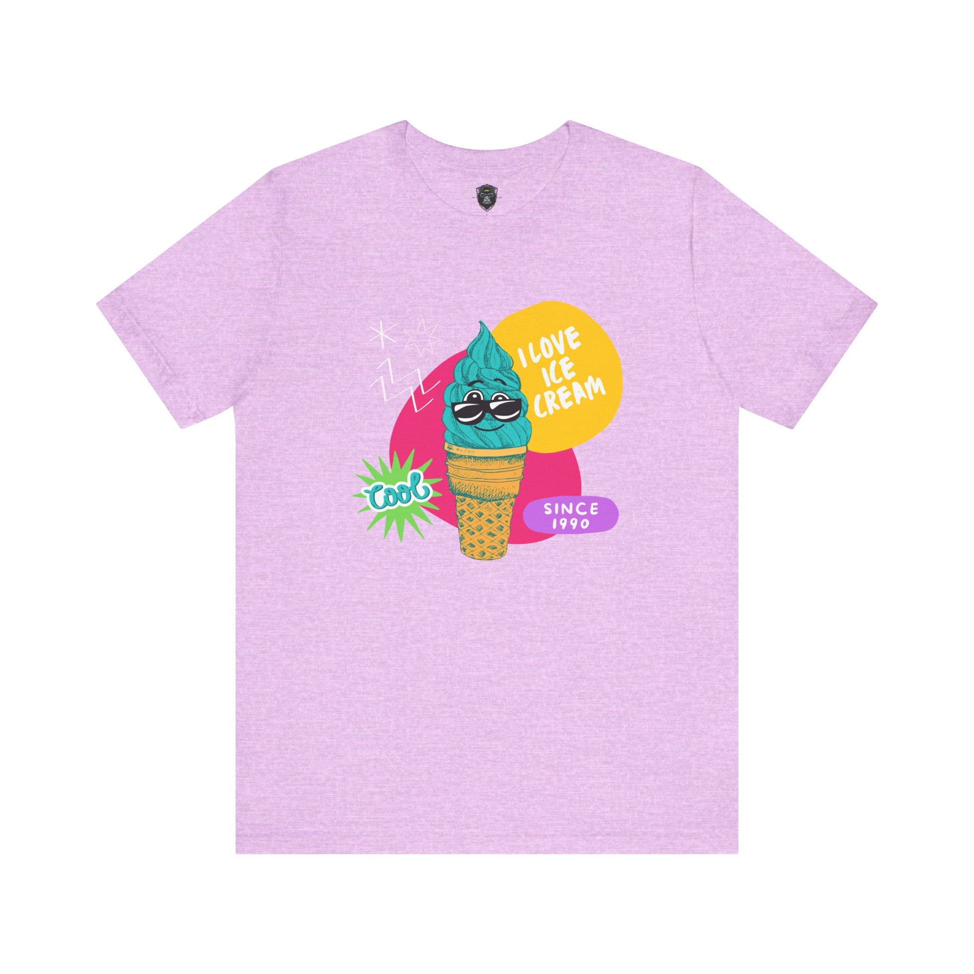 I Love Ice Cream Jersey Tee, Cool Summer Shirt, Fun Graphic Tee, Ice Cream Lover Gift