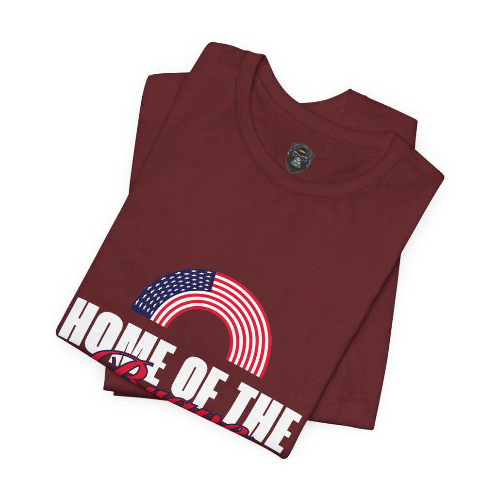 Patriotic Graphic Tee – Home of the Brave, Casual Shirt, Independence Day Gift