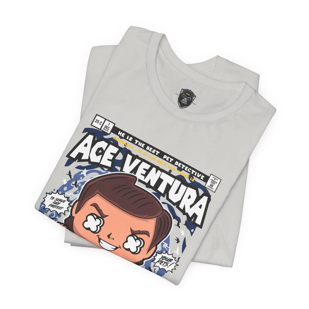 Ace Ventura Adventures Tee, Funny Graphic T-Shirt, Unisex Short Sleeve Tee, Pet Lover Gift