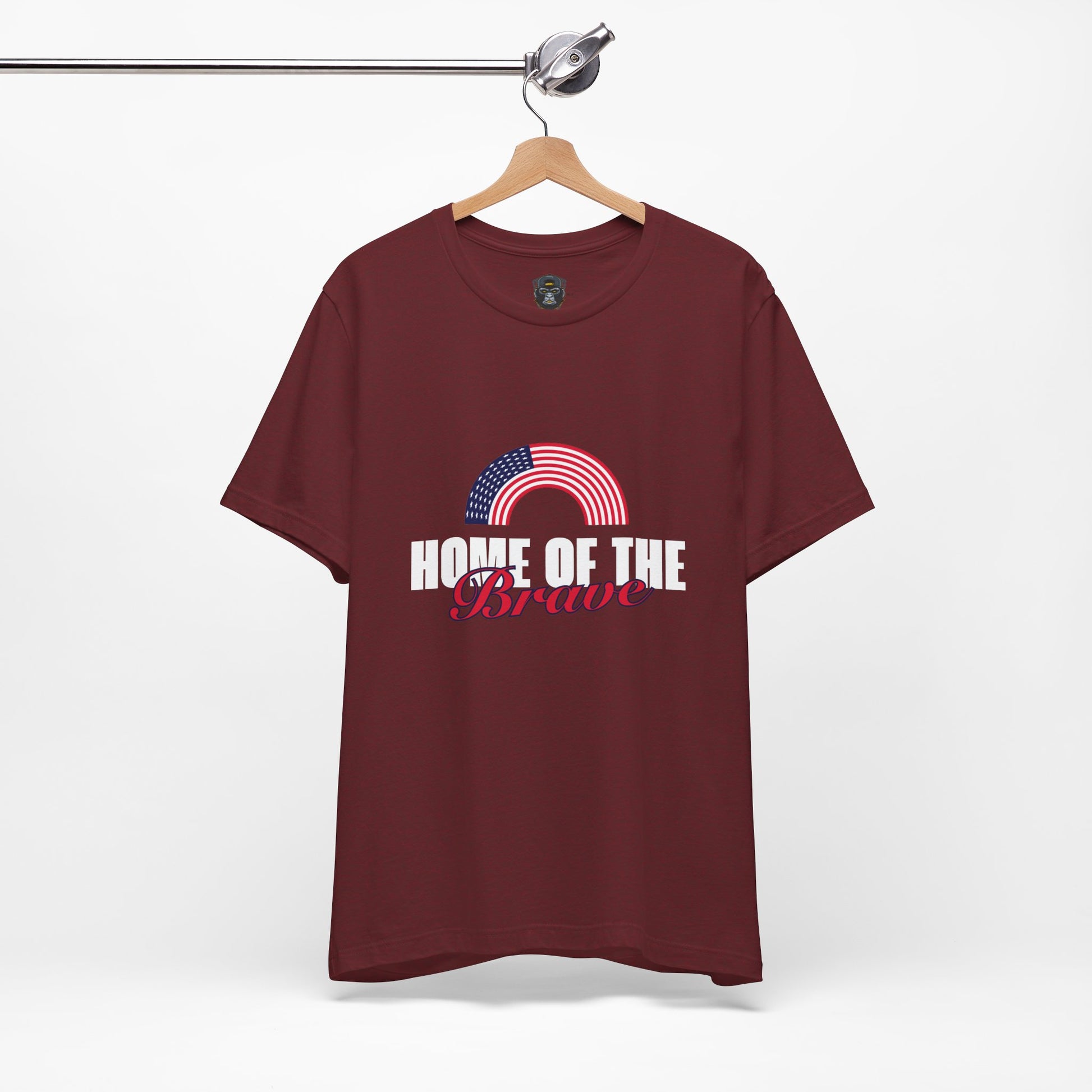 Patriotic Graphic Tee – Home of the Brave, Casual Shirt, Independence Day Gift