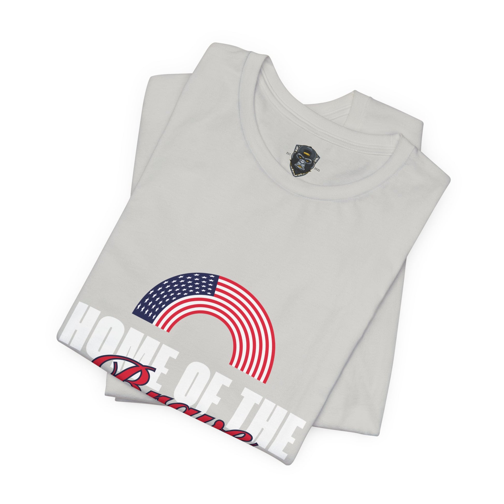 Patriotic Graphic Tee – Home of the Brave, Casual Shirt, Independence Day Gift