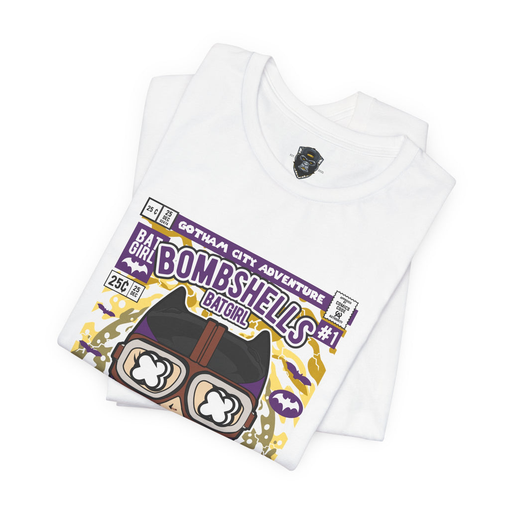 Comic-Inspired Batgirl Tee, Perfect for Superhero Fans, Gifts for Birthdays, Casual Wear