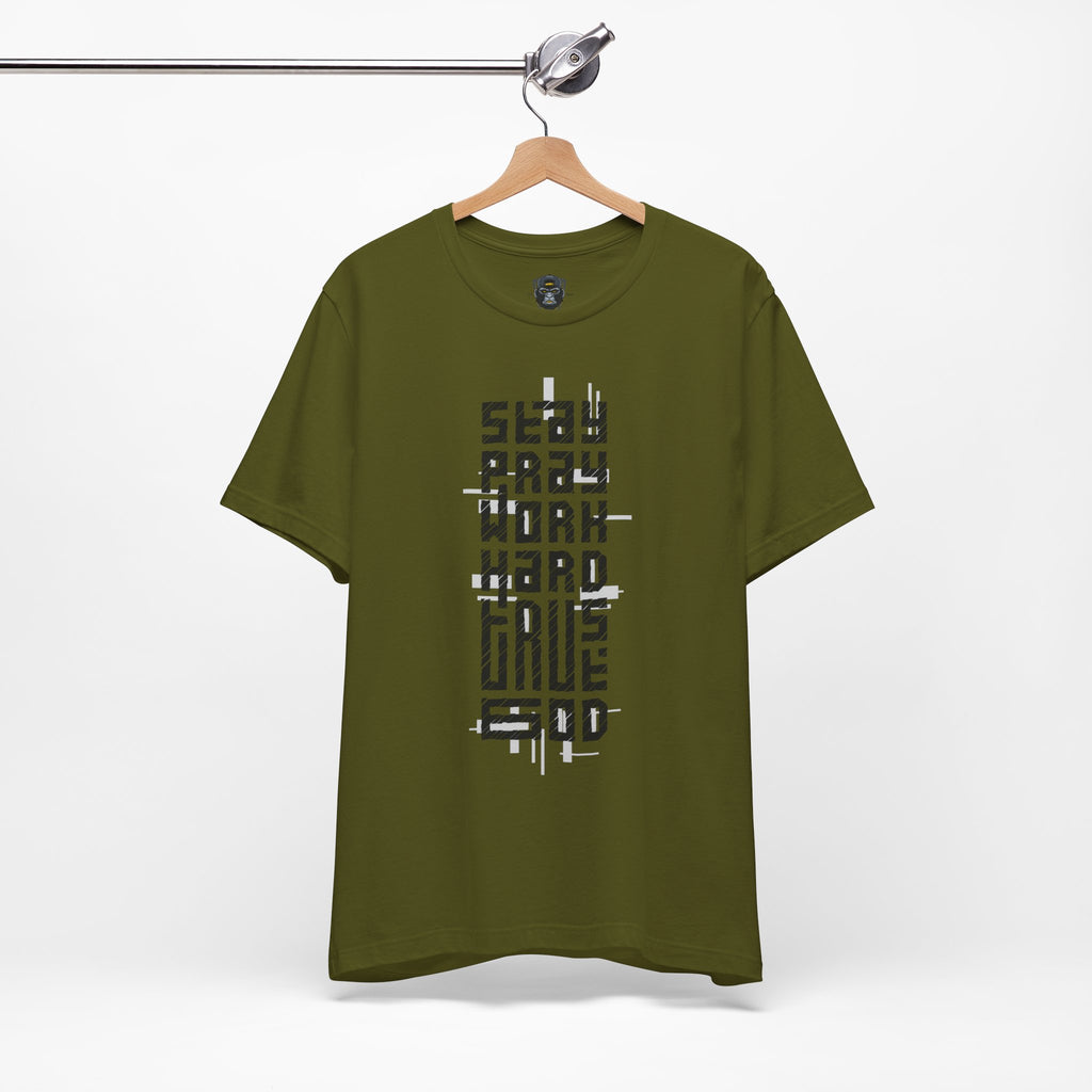 Stay Crazy Work Hard Tee, Motivational T-Shirt, Casual Wear, Gift for Him/Her