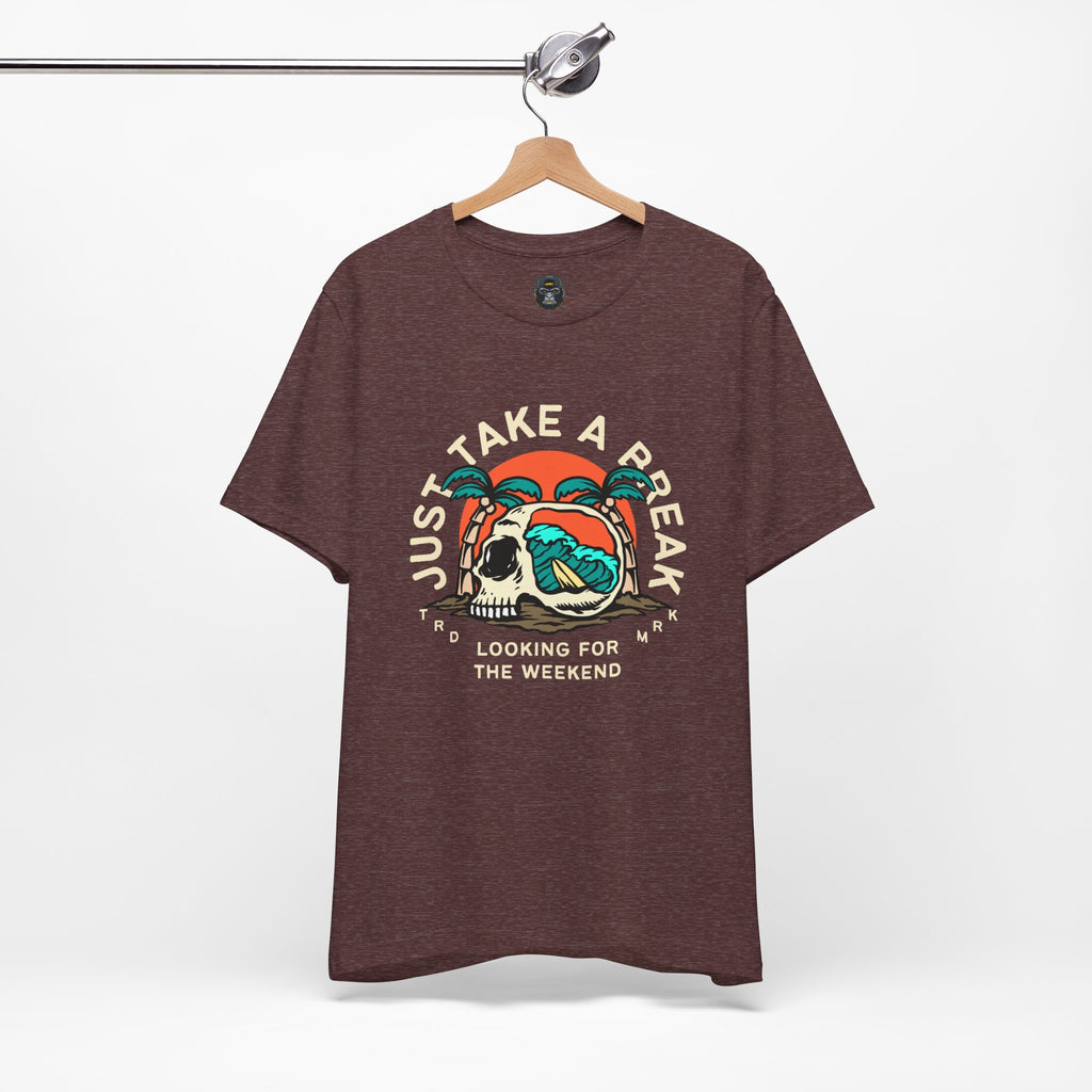 Beach Vibe Tee: 'Just Take a Peak' Graphic T-Shirt, Casual Wear, Summer Style