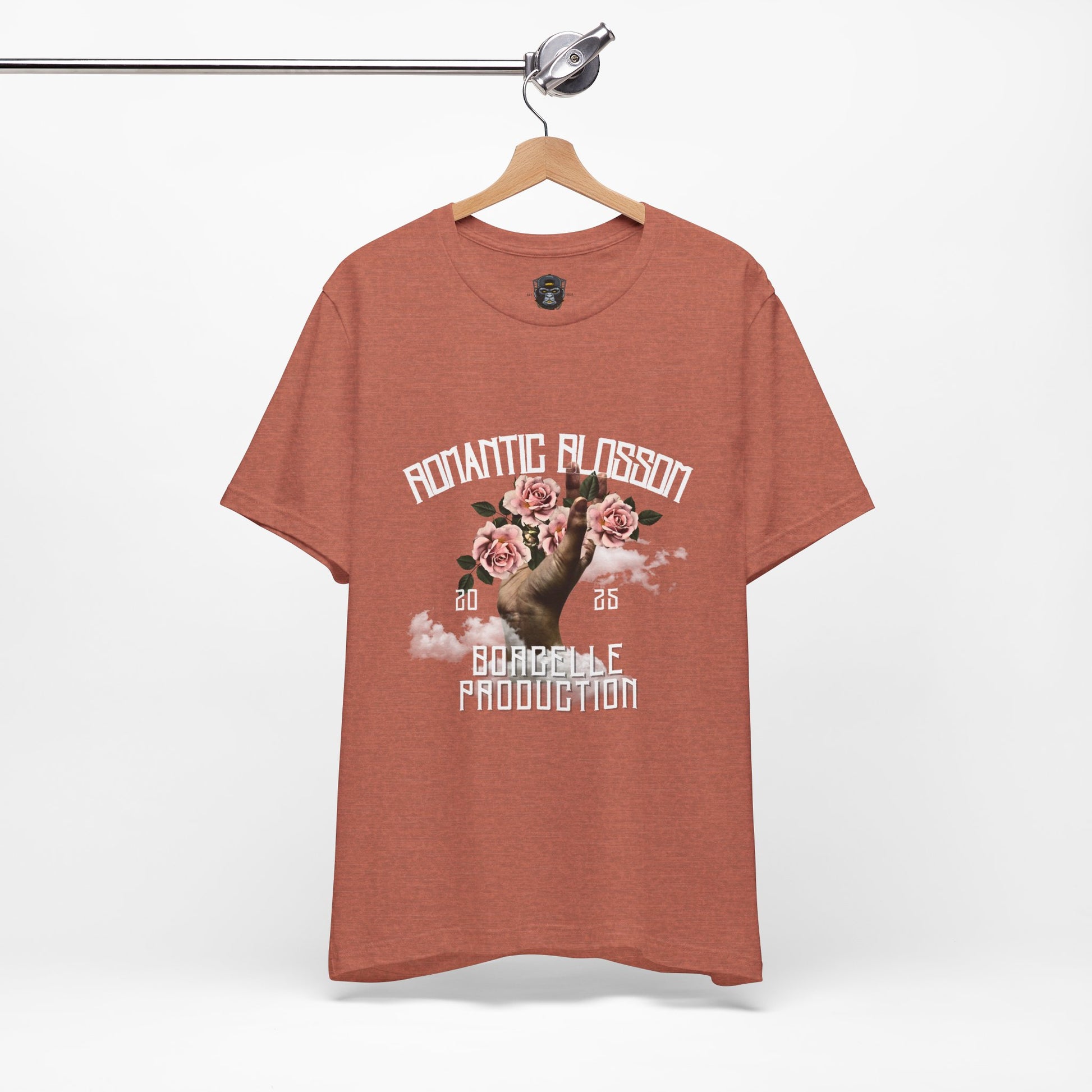 Romantic Blossom Jersey Tee, Trendy Graphic Tee, Floral T-Shirt