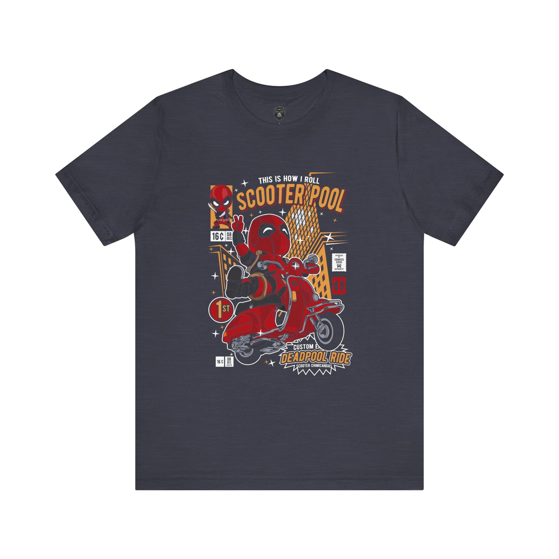 Retro Scooter Pool Tee, Unisex Jersey T-Shirt, Vintage Motorcycle Shirt, Gift for Him/Her