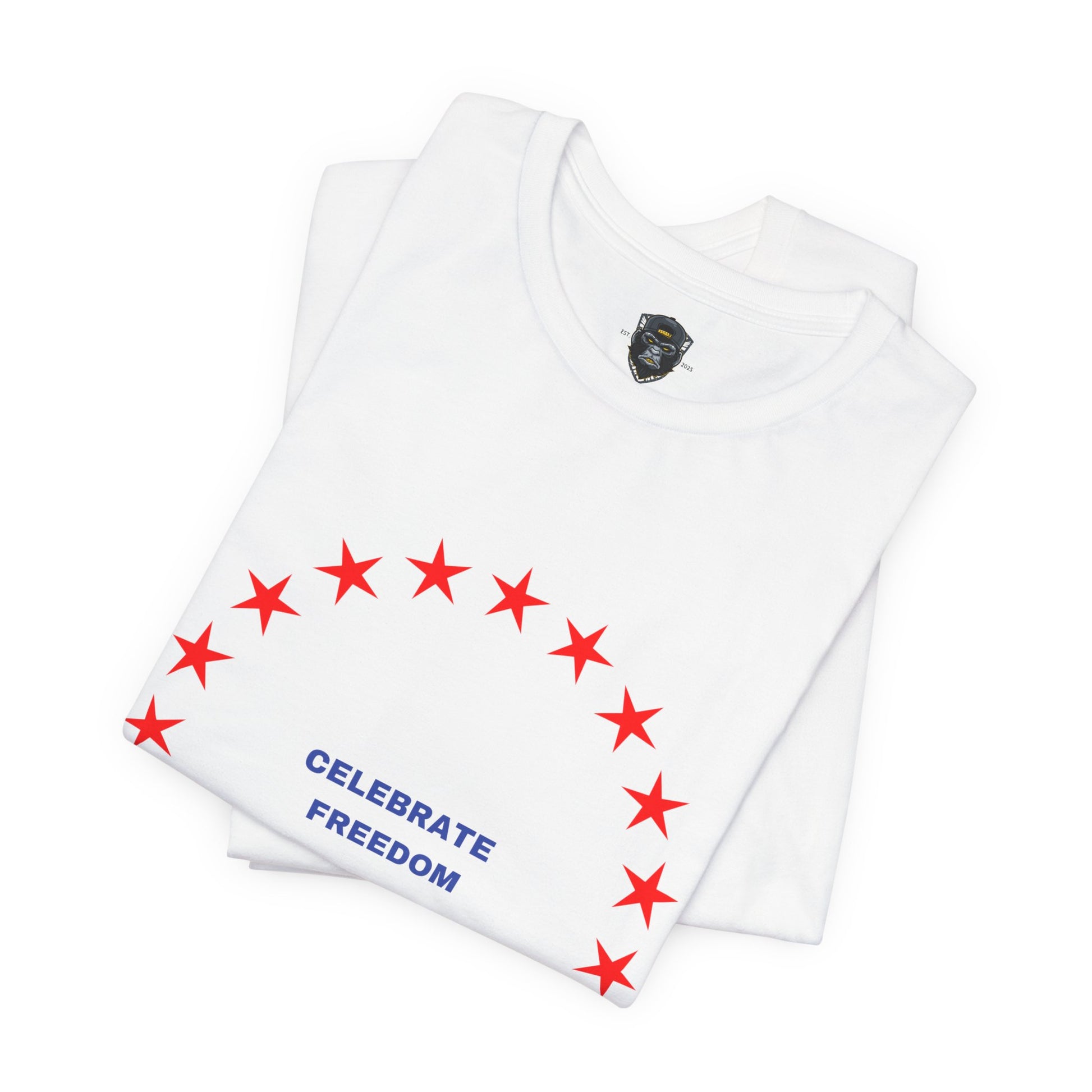 Celebrate Freedom Unisex Jersey Tee, Independence Day Shirt, Patriotic Apparel