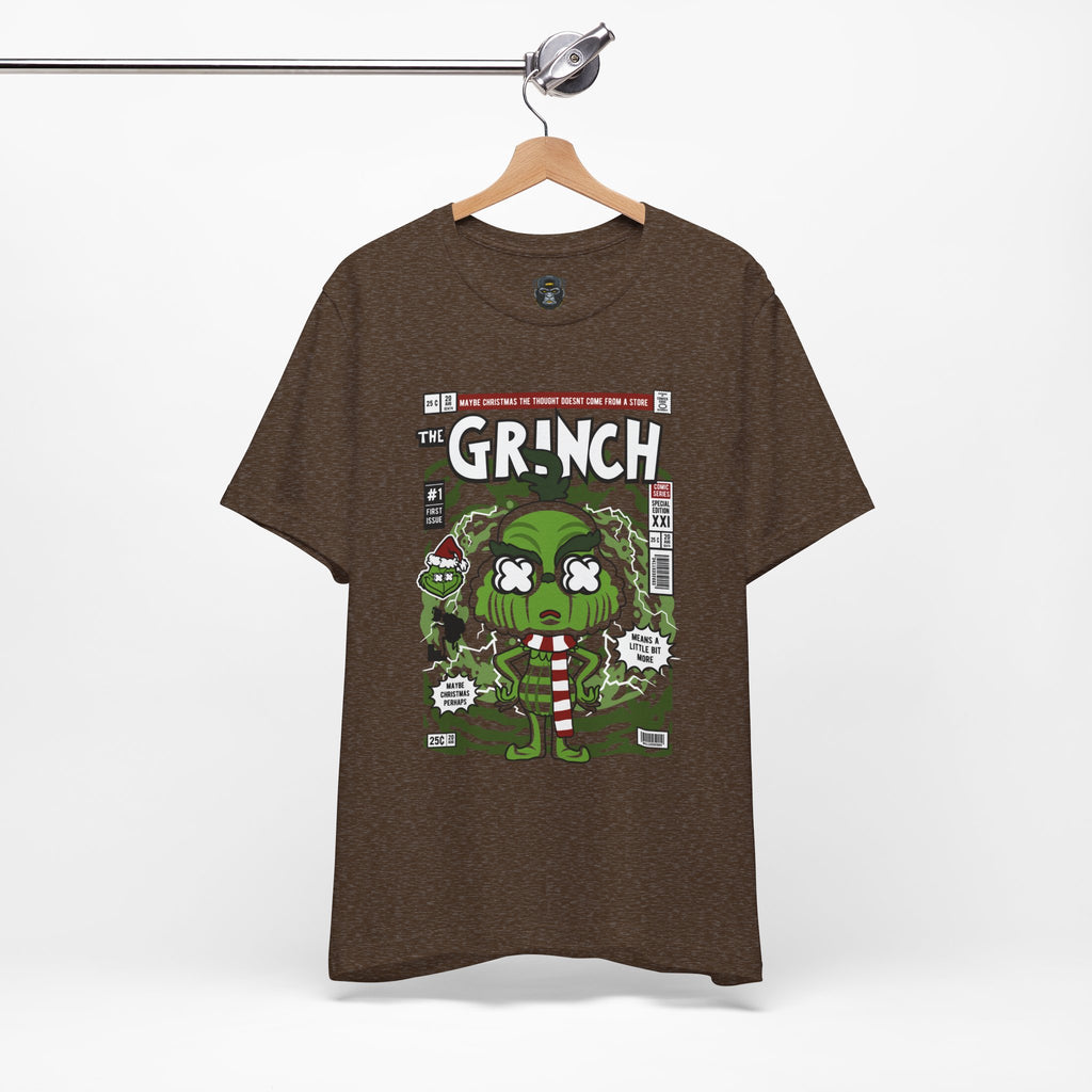 Grinch Comic Unisex Tee, Fun Holiday T-Shirt, Christmas Party Wear, Ugly Sweater Alternative