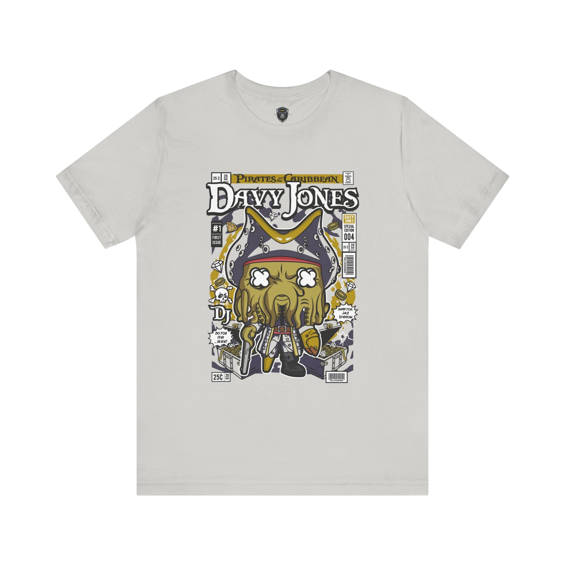 Davy Jones Graphic Tee | Unisex Jersey Short Sleeve Shirt, Pirate Themed Apparel
