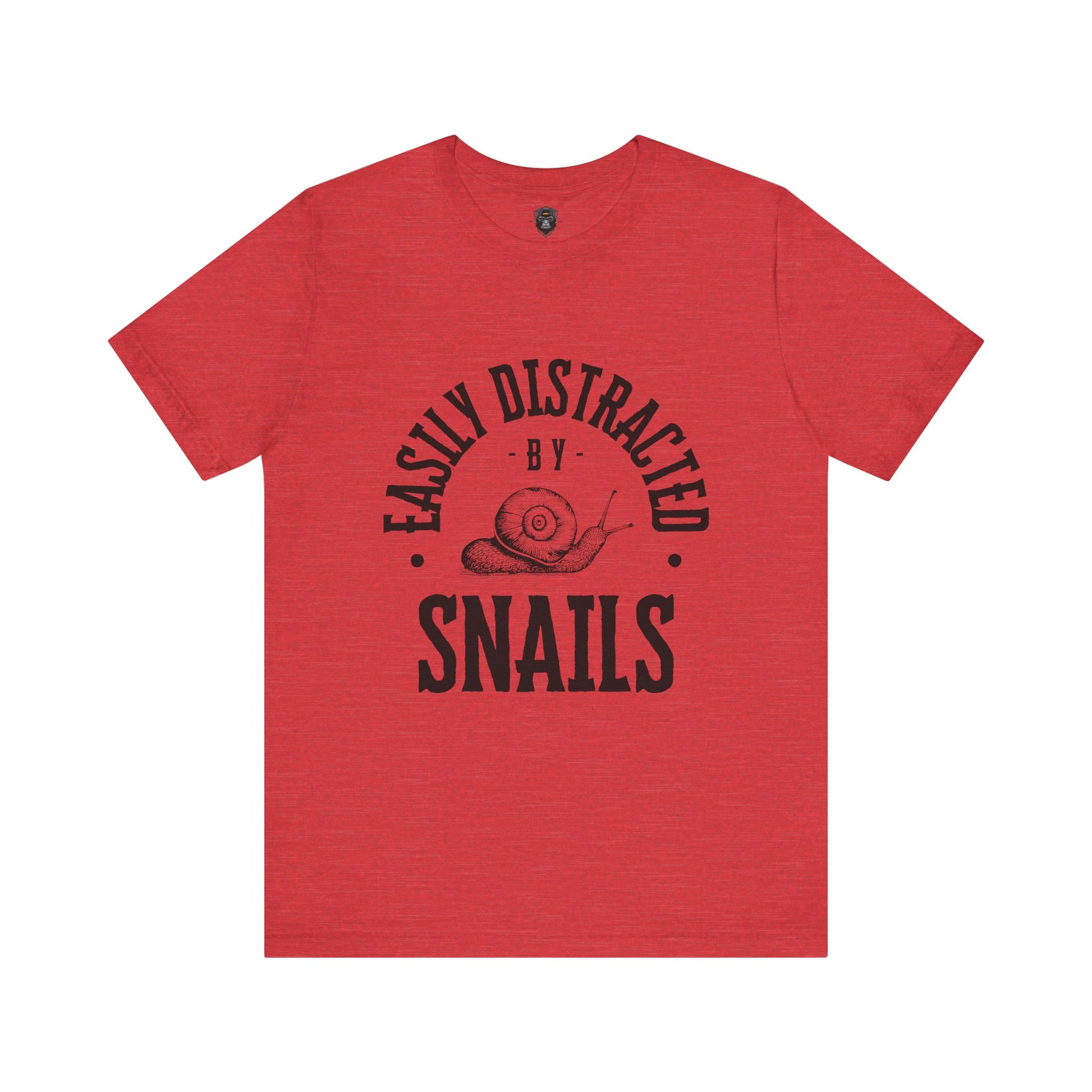 Easily Distracted by Snails Tee, Relaxed Graphic T-Shirt, Snail Lover Gift