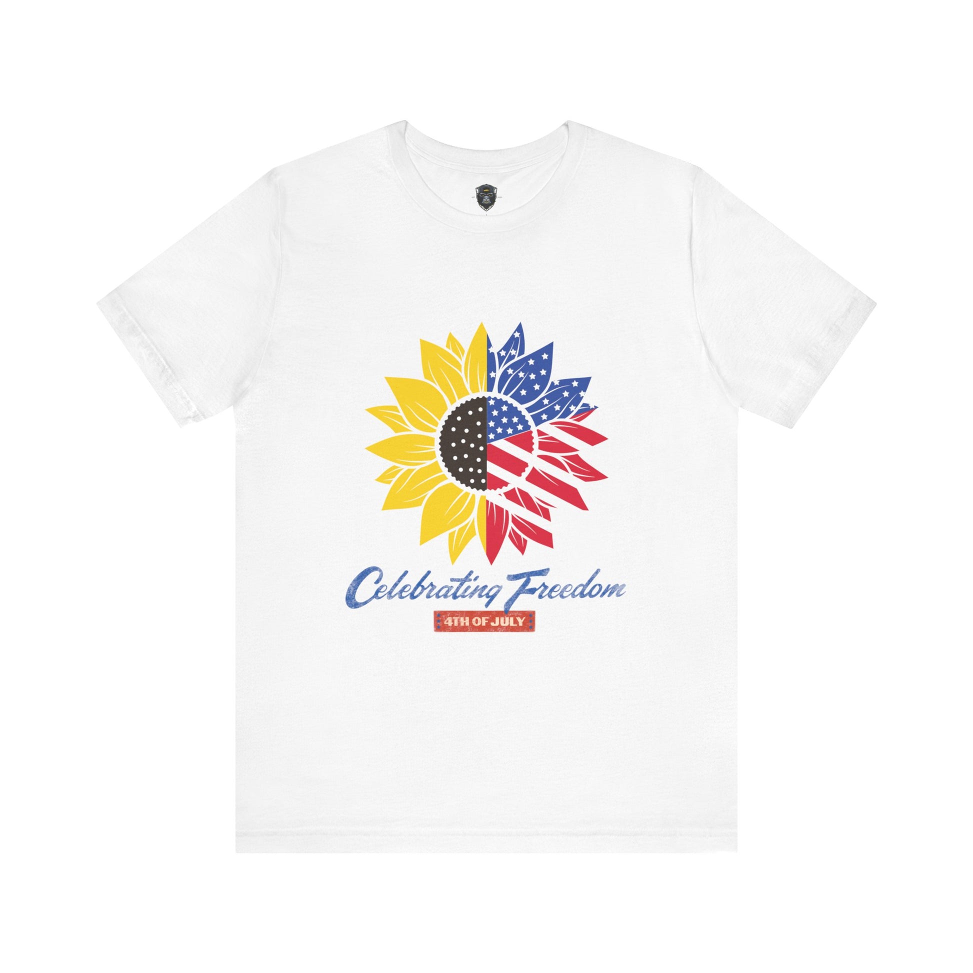 Patriotic Sunflower Tee, Celebrate Freedom T-Shirt, 4th of July Shirt, Unisex Independence Day Top